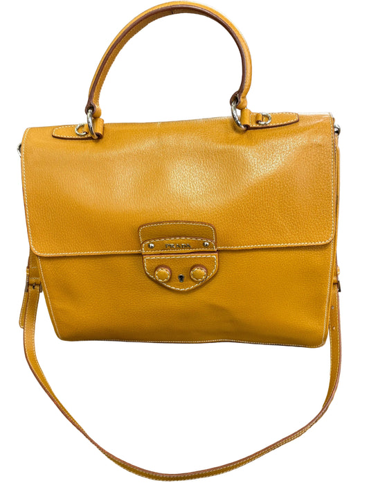 Prada borsa in pelle caramel
