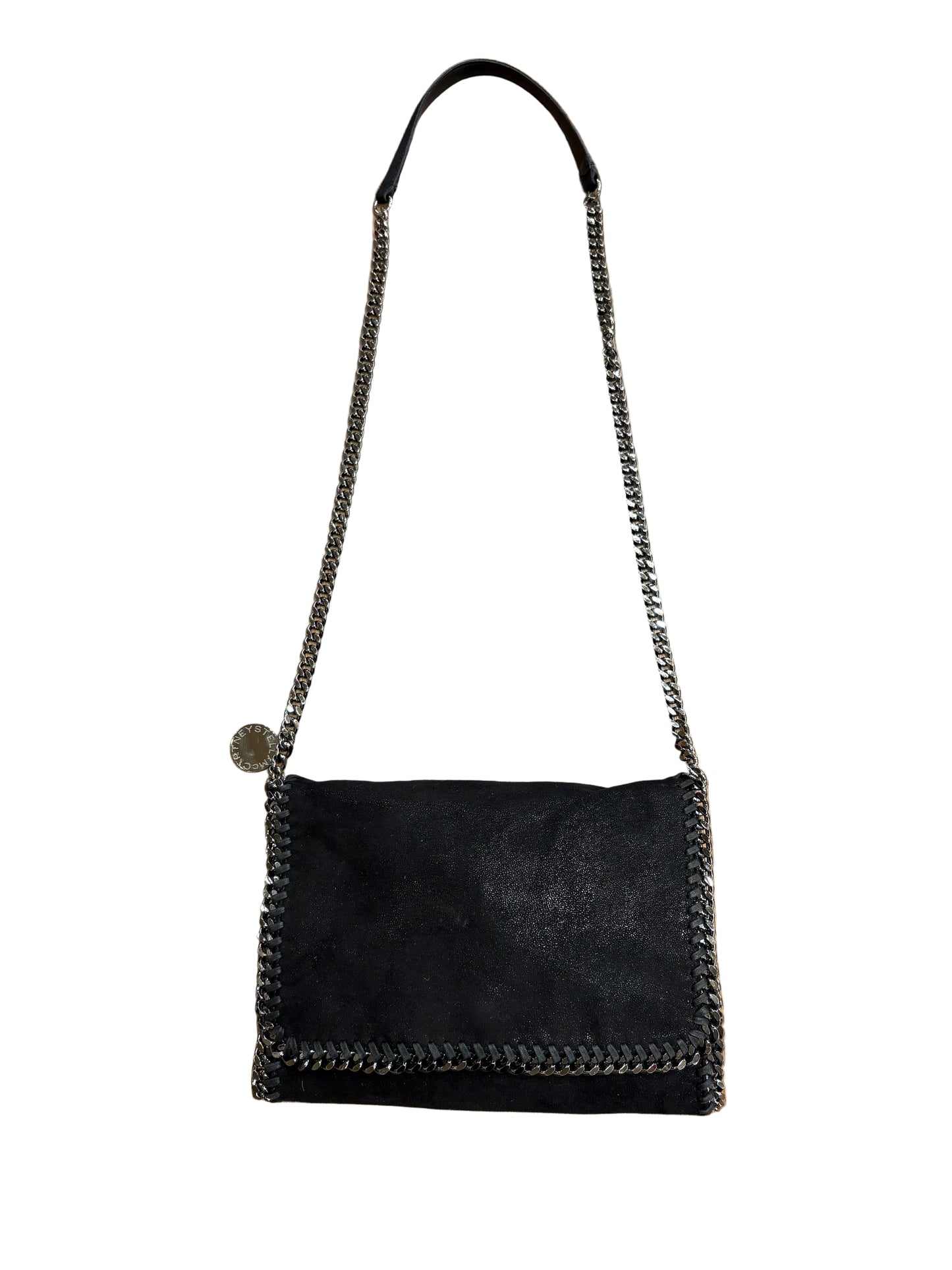 borsa a tracolla Falabella Stella McCartney in tessuto Shaggy Deer nero