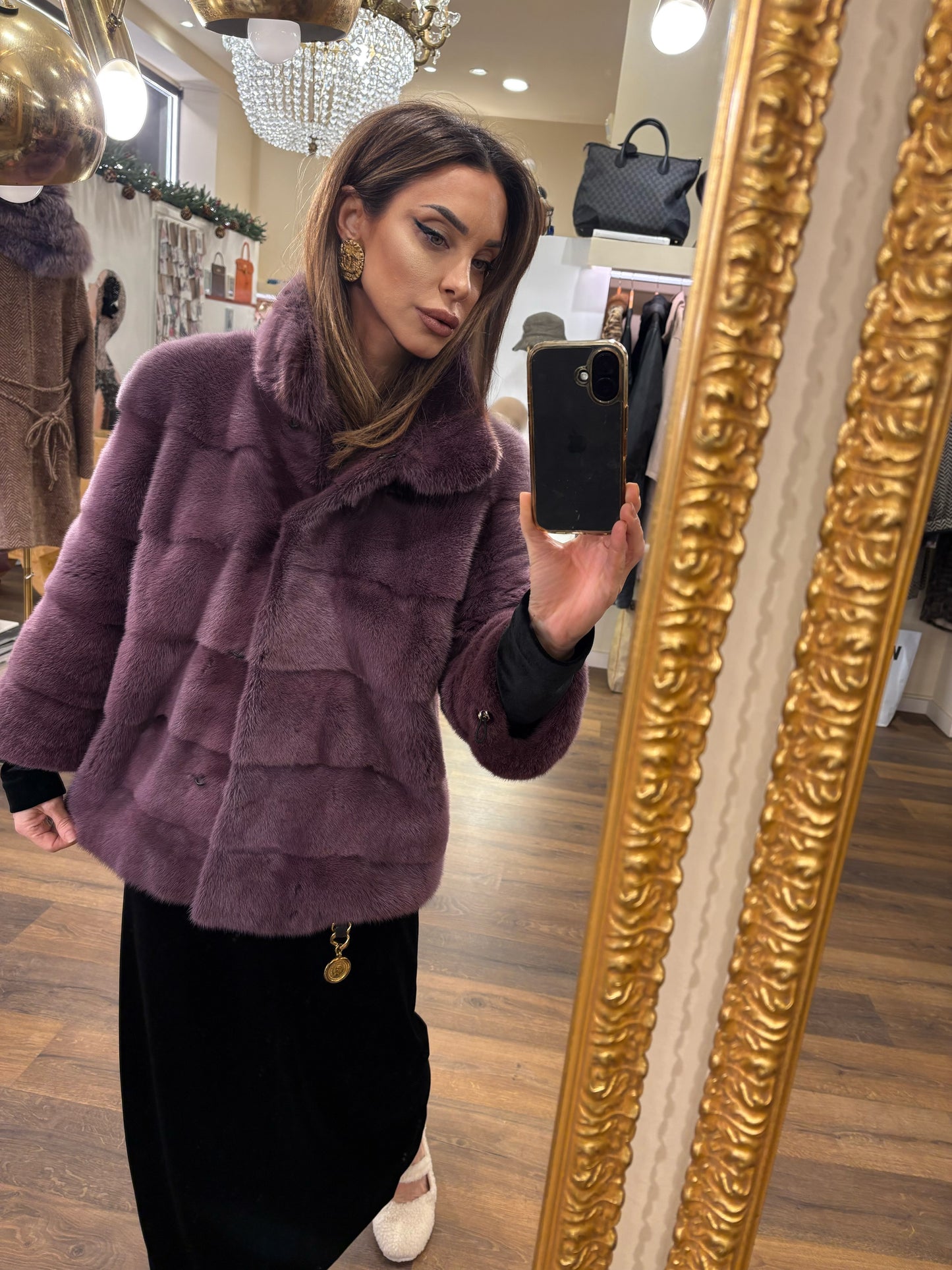 Visone femmina viola S