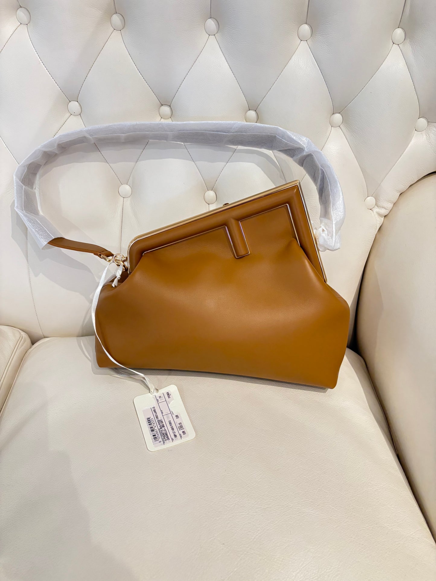 Fendi First pelle caramello