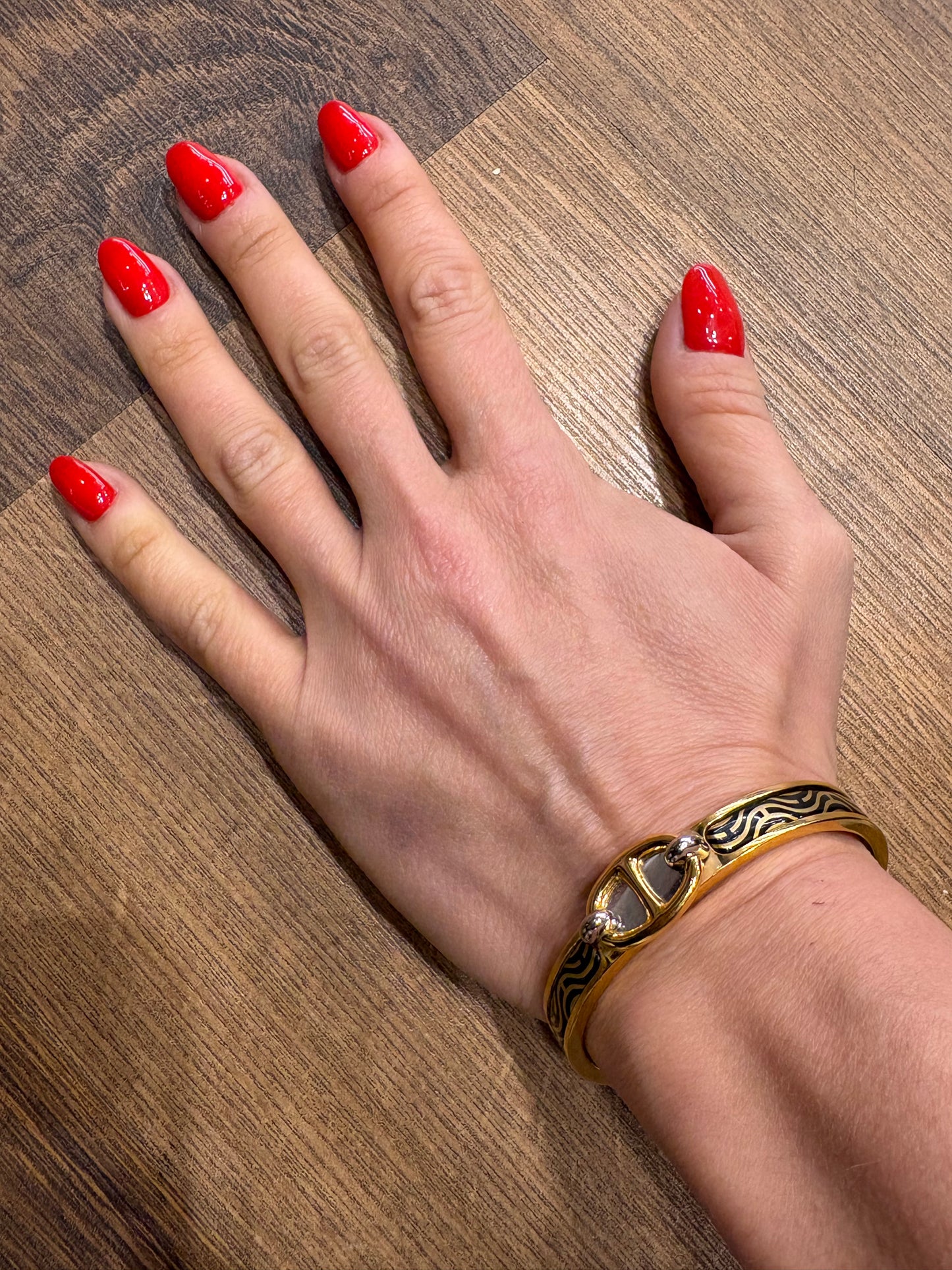 Hermès Mini Clic Chaîne d'Ancre con stampa Mors à Jouets