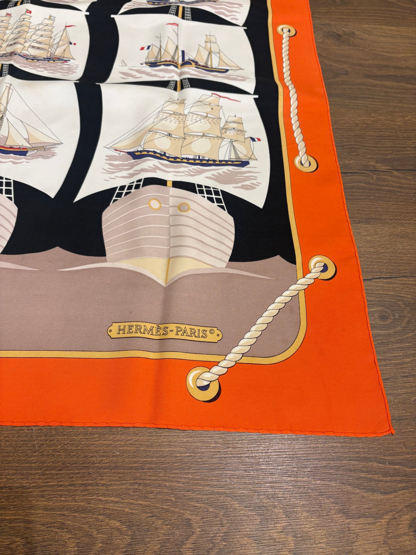 Hermès carre’  seta 90x90 Le Grand Largue