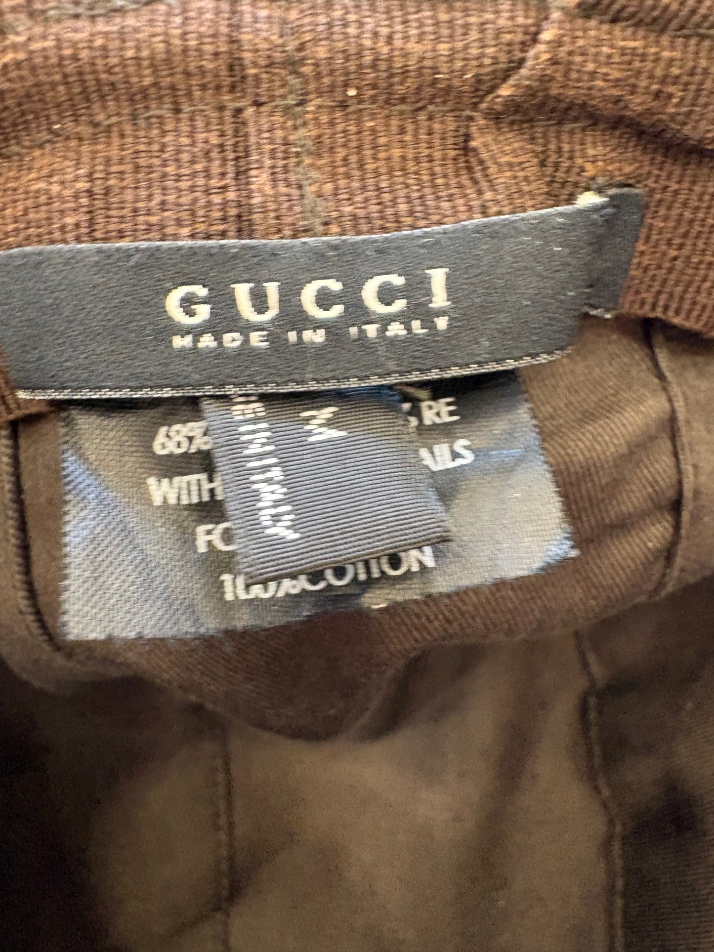 Gucci cappello in tela GG con fascia web