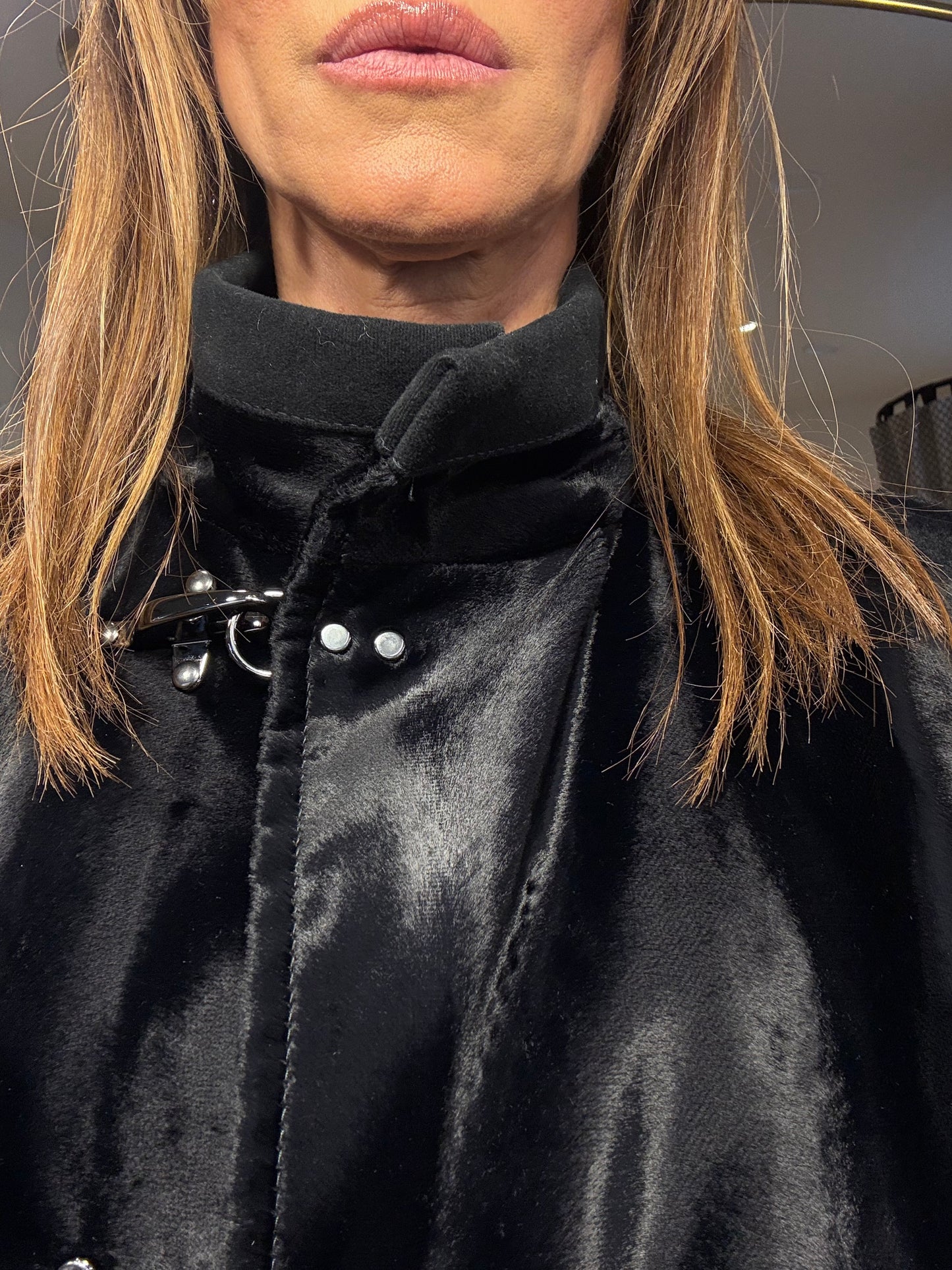 Fay cappotto in velluto ganci silver 42