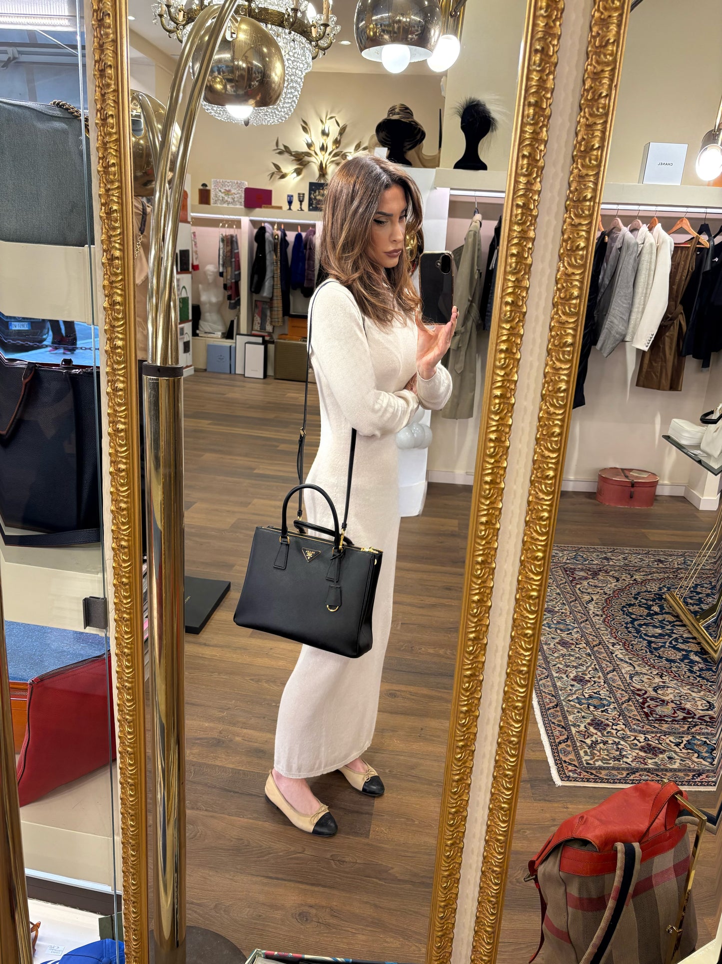 Borsa Prada Galleria Medium in Pelle Saffiano Nera – Full Set Nuovo