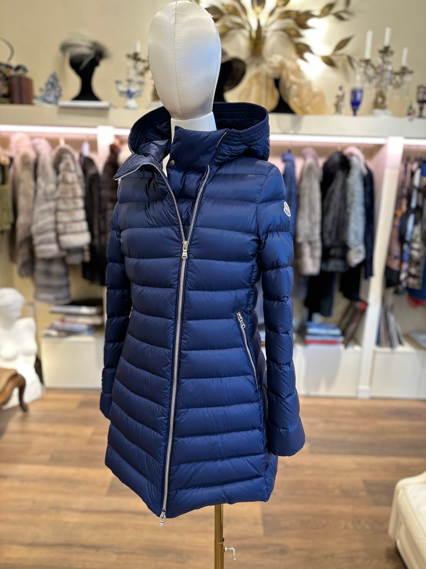 Moncler  piumino azzurro 14 anni 38/40 donna