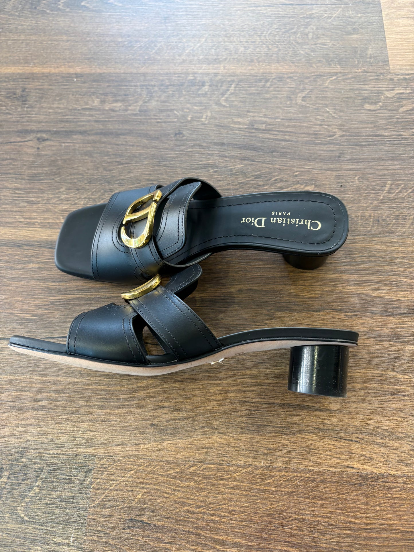 Dior 30 Montaigne in pelle di vitello nera hw gold