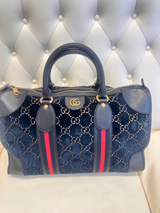 Gucci maxi hand bag velvet GG