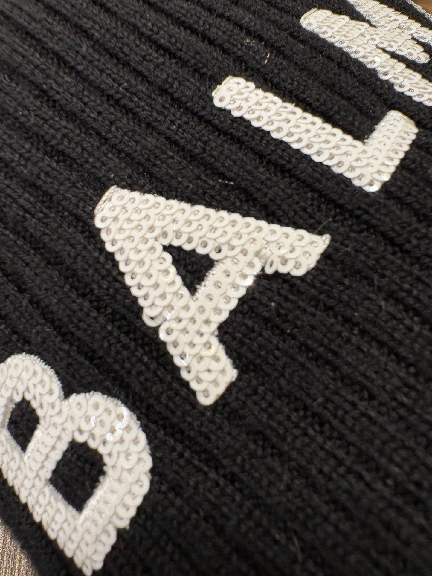 Balmain cuffia in lama logo paillettes nuovo