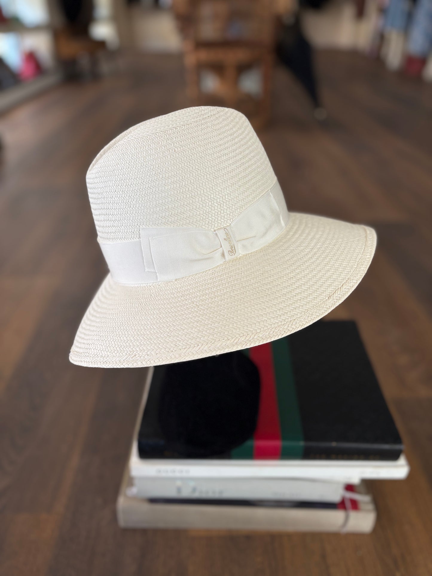 Borsalino cappello Claudette Panama fine tesa larga