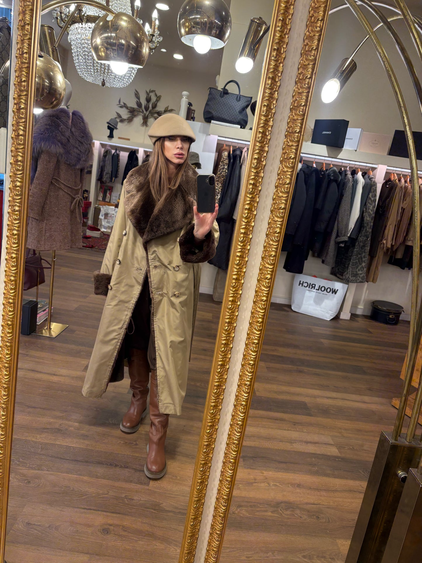 Hermès Fur Trench Coat