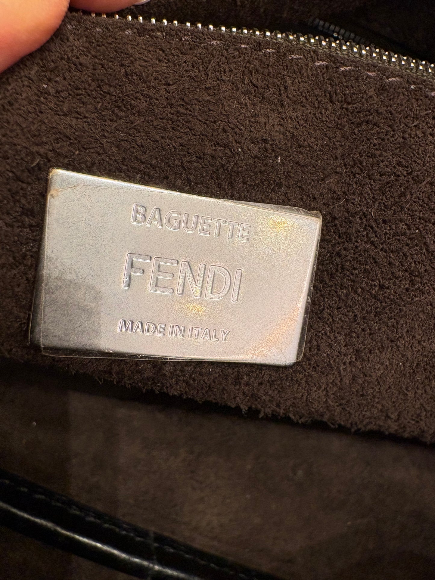 Fendi baguette Chain large in pelle