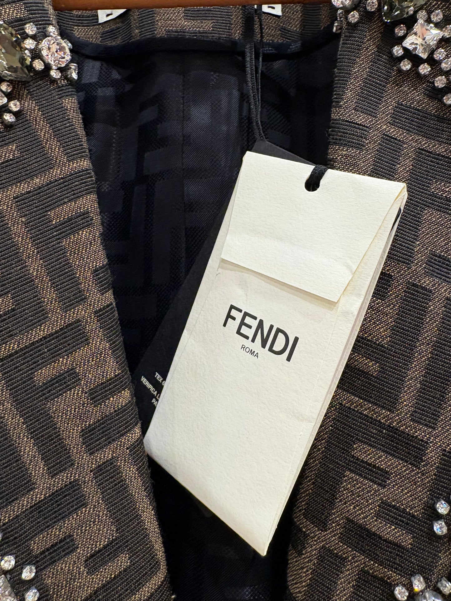 Fendi giacca con cristalli