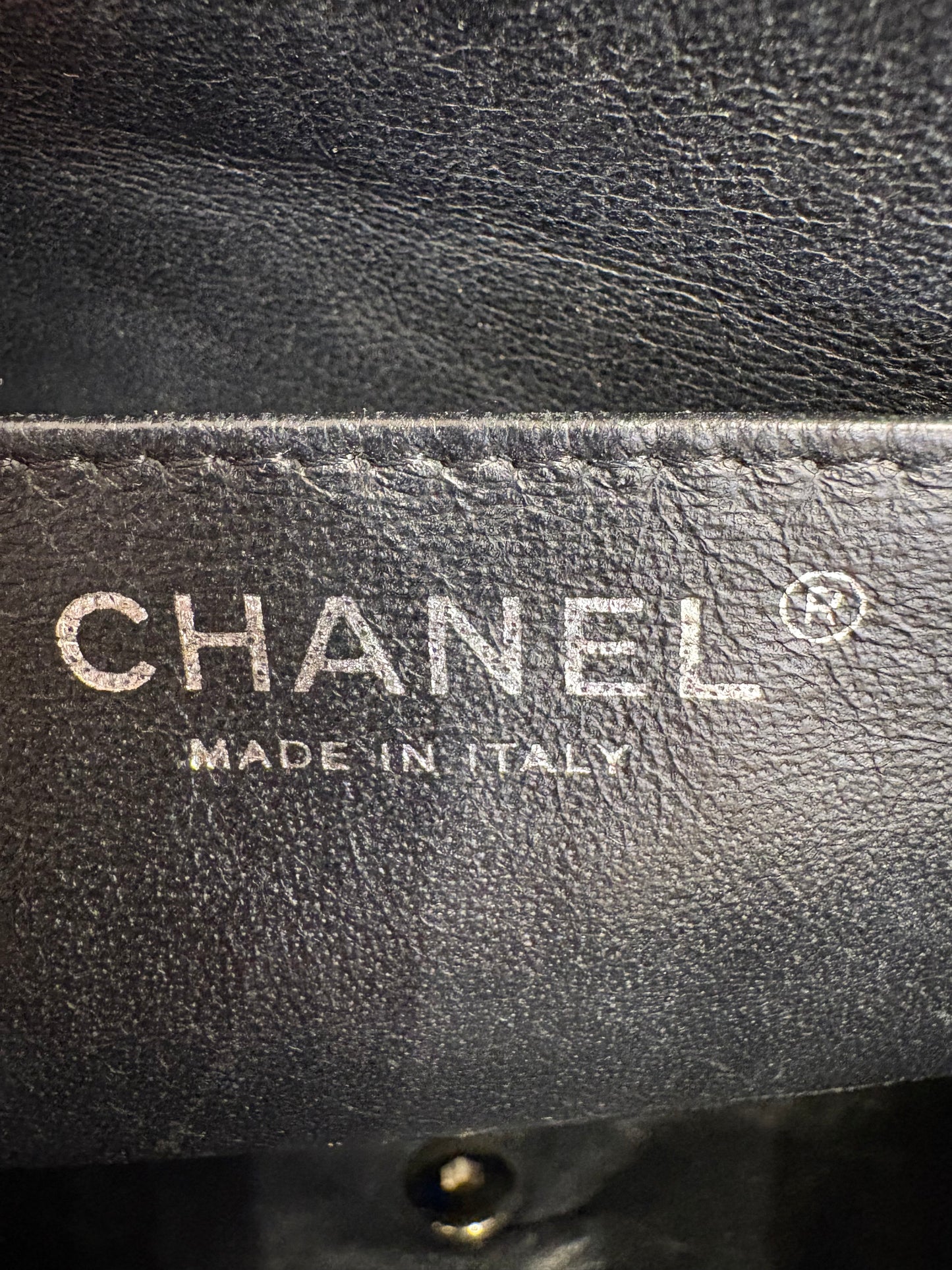 Chanel borsa maxi Jumbo cavier nero metallo silver