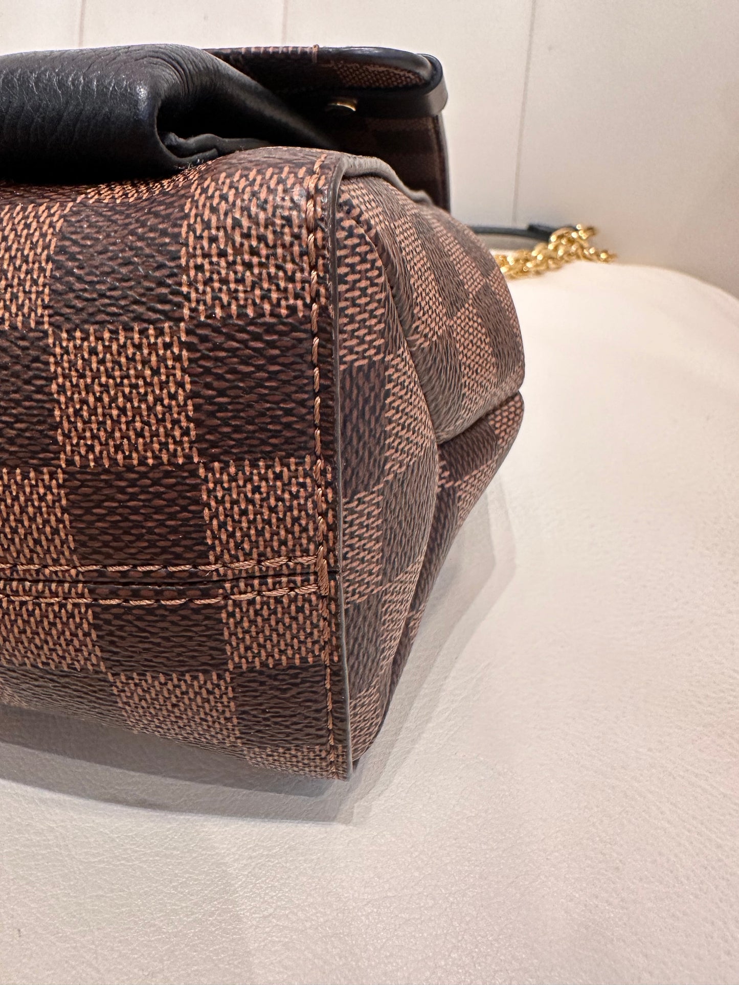 Louis Vuitton Vavin tela ebene damier e pelle