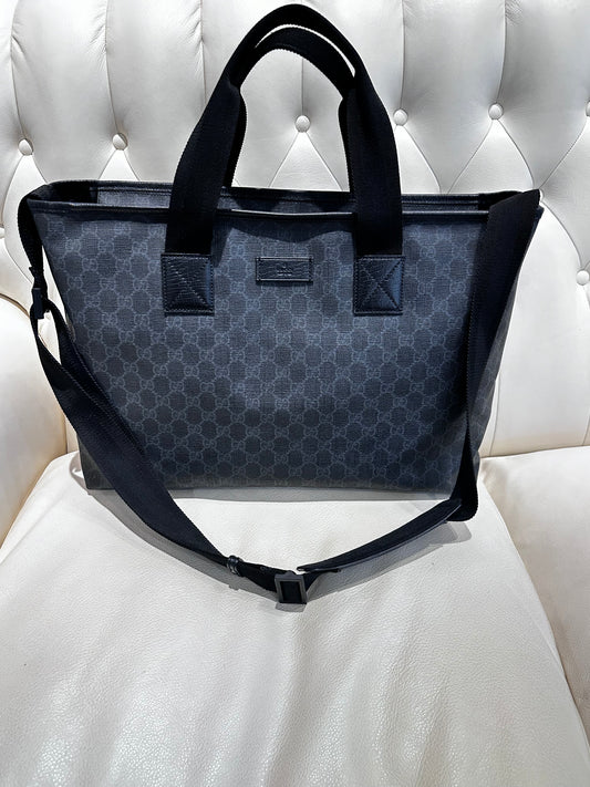 Gucci shopping Bag canvas con tracolla