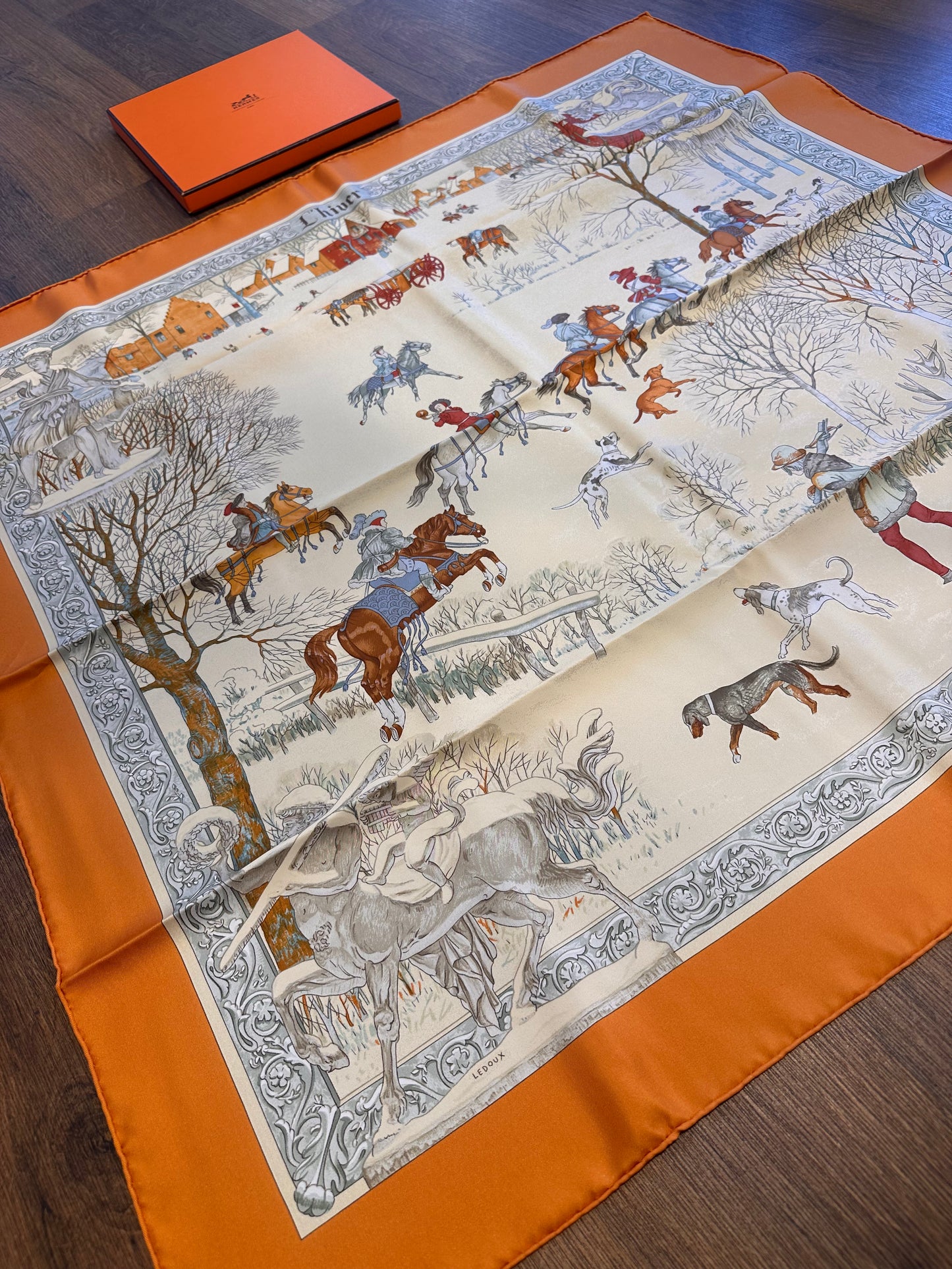 Hermès Paris foulard seta 90x90