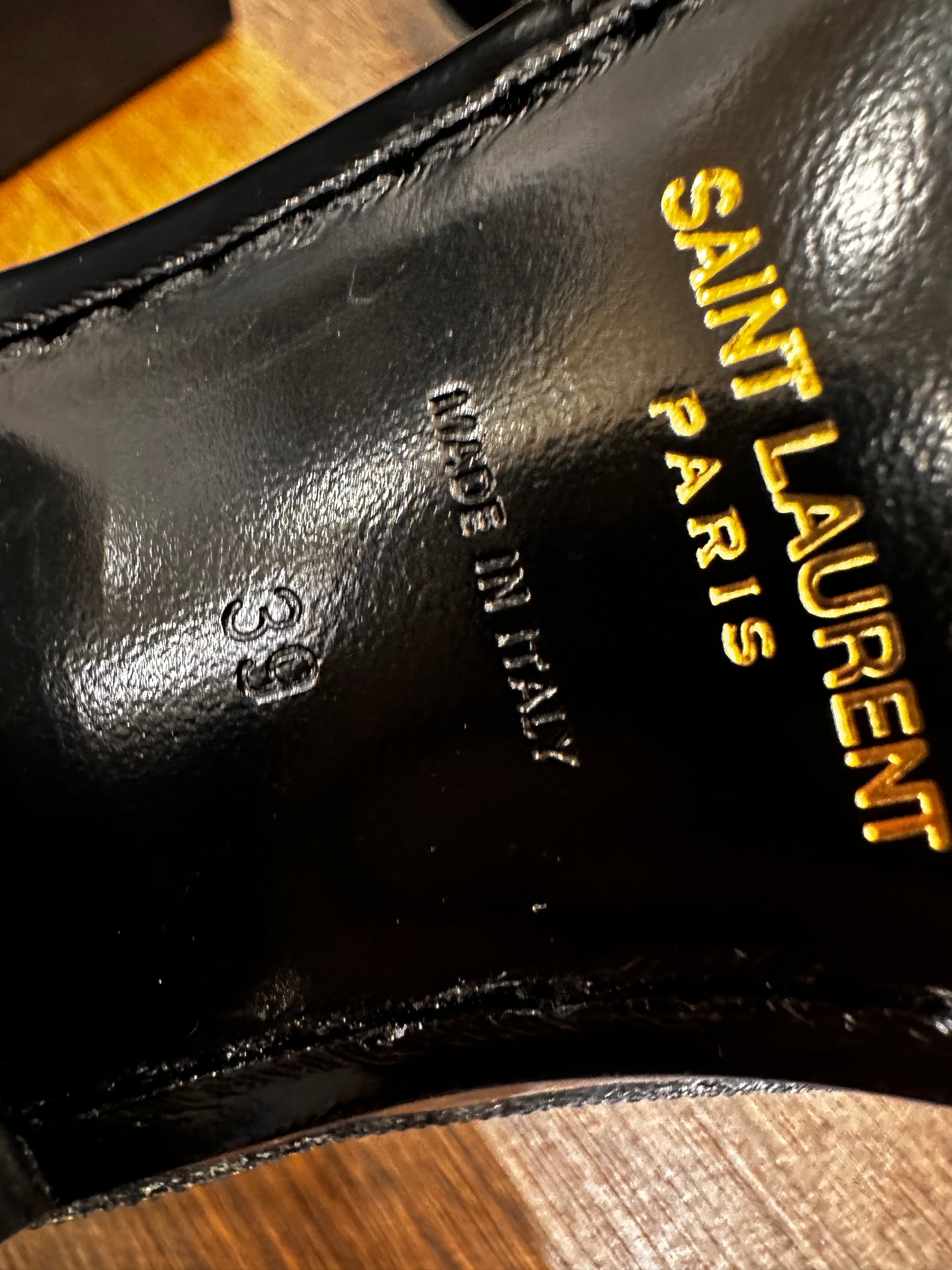 Saint Laurent stivaletti pelle lucida