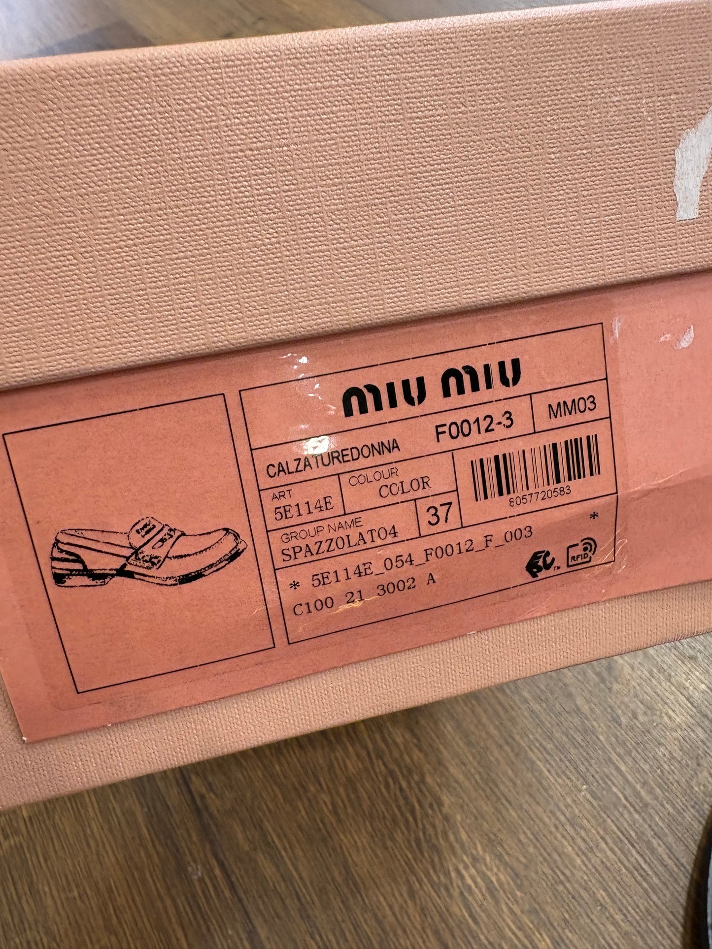 Miu Miu Mocassini Penny  in Pelle Spazzolata Bicolore Bianco e Nero N.37 (Nuovi con Box)