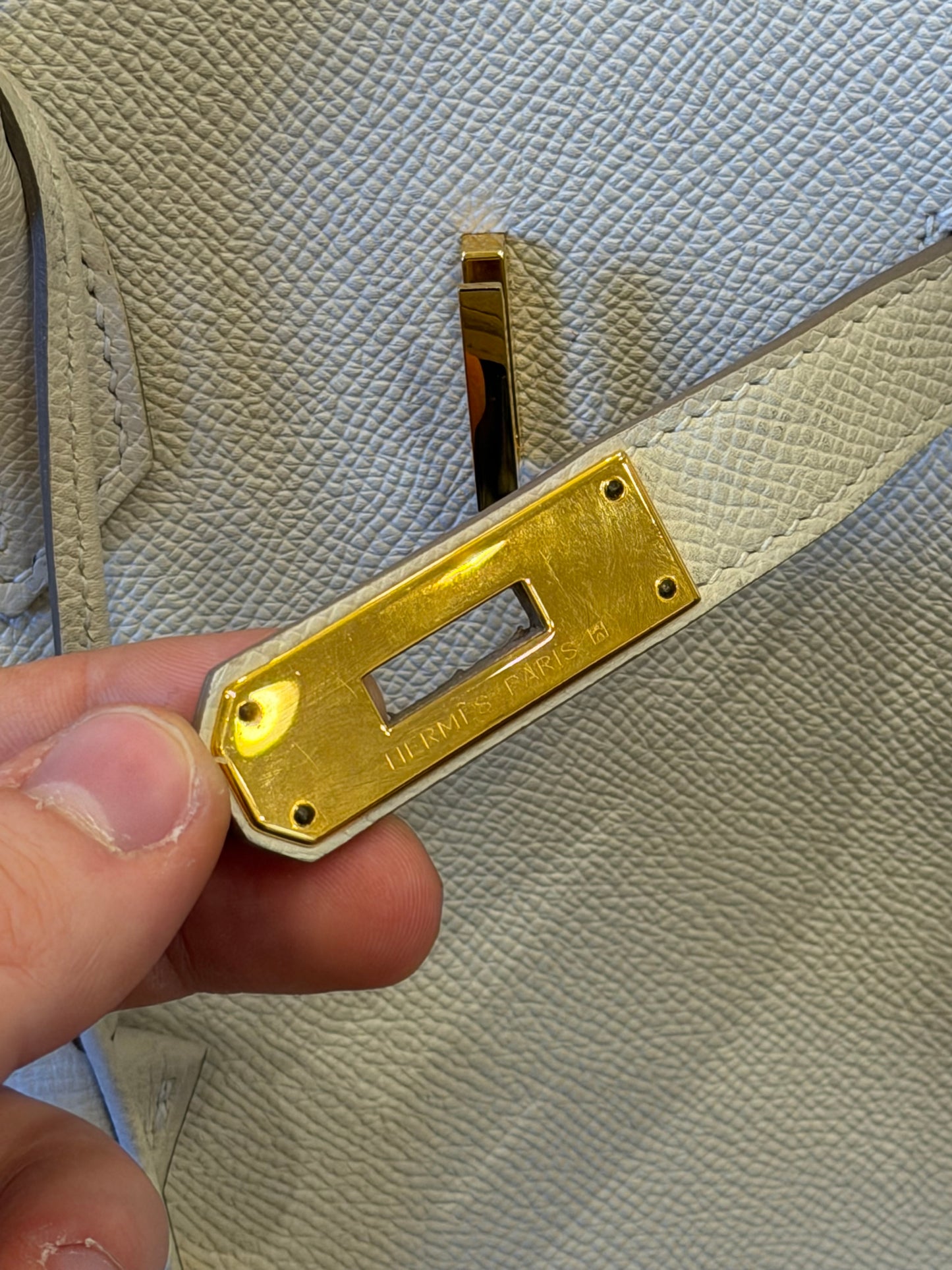 Hermès Birkin 35 colore Craie hardware  gold