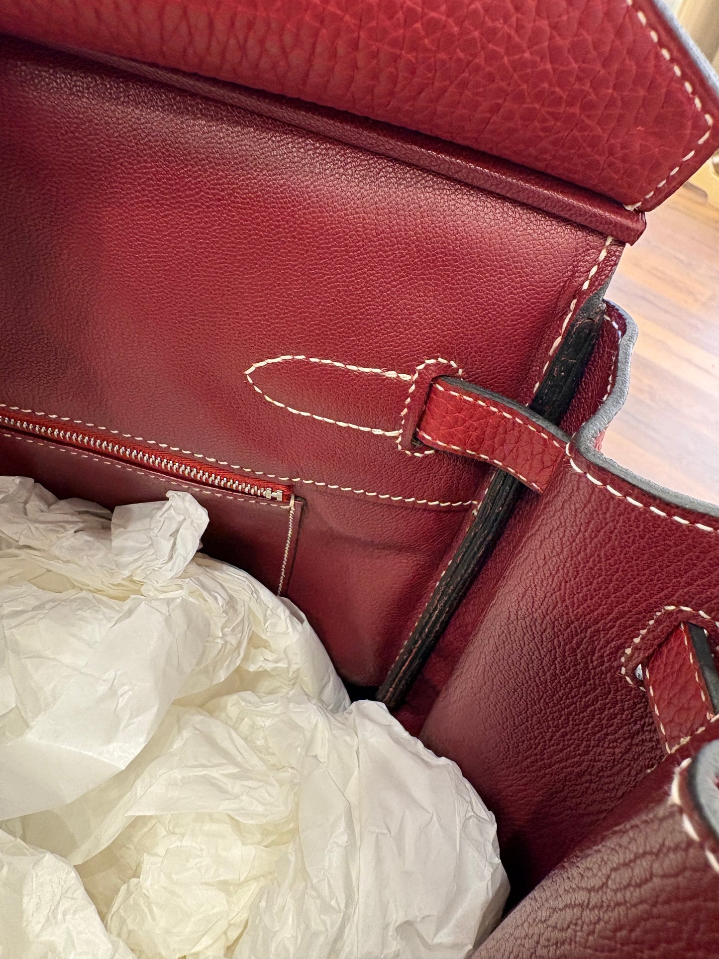 Hermès Paris Birkin 40 rouge granate hw gold