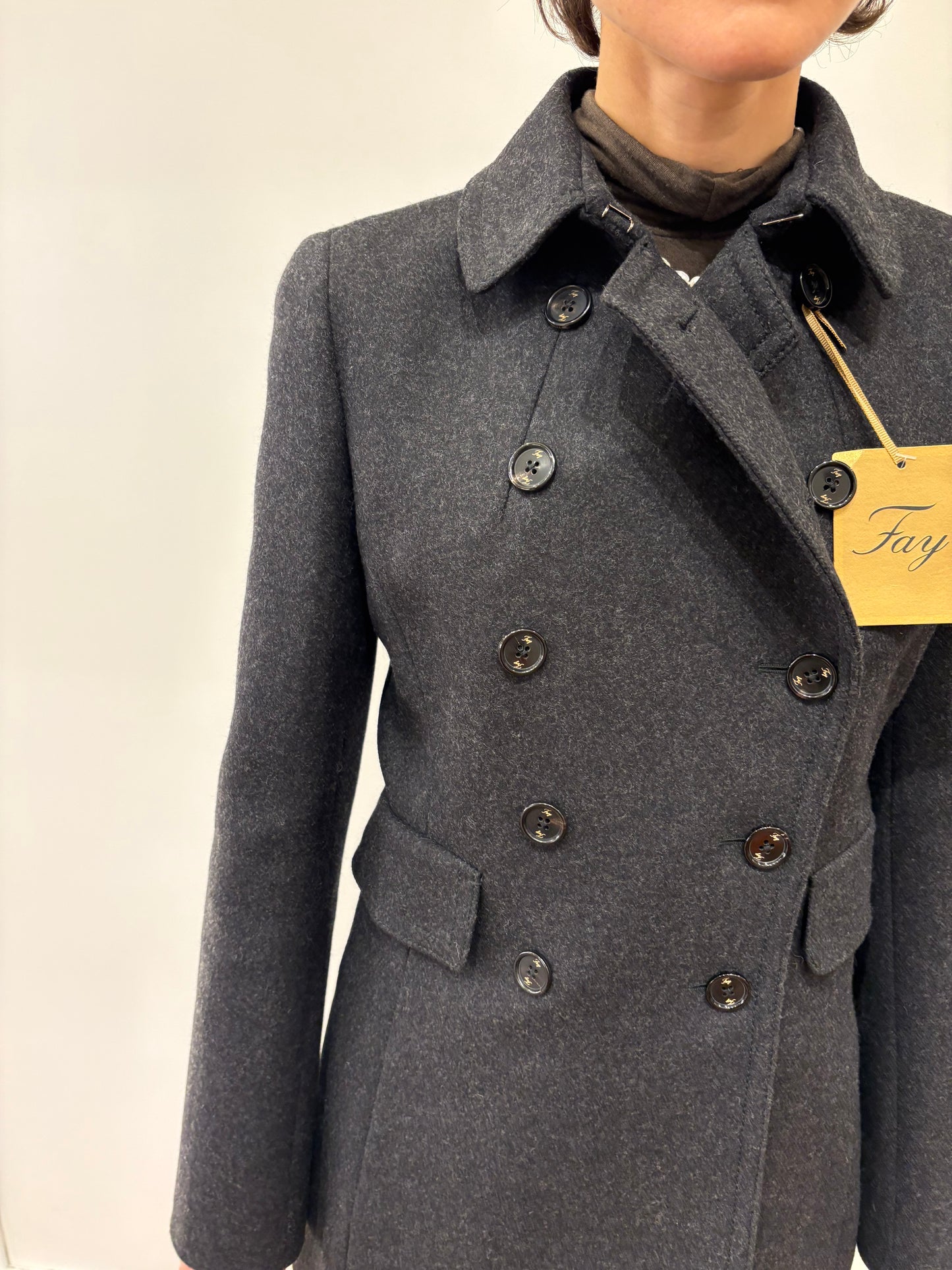 Fay cappottino pura lana antracite 40 nuovo