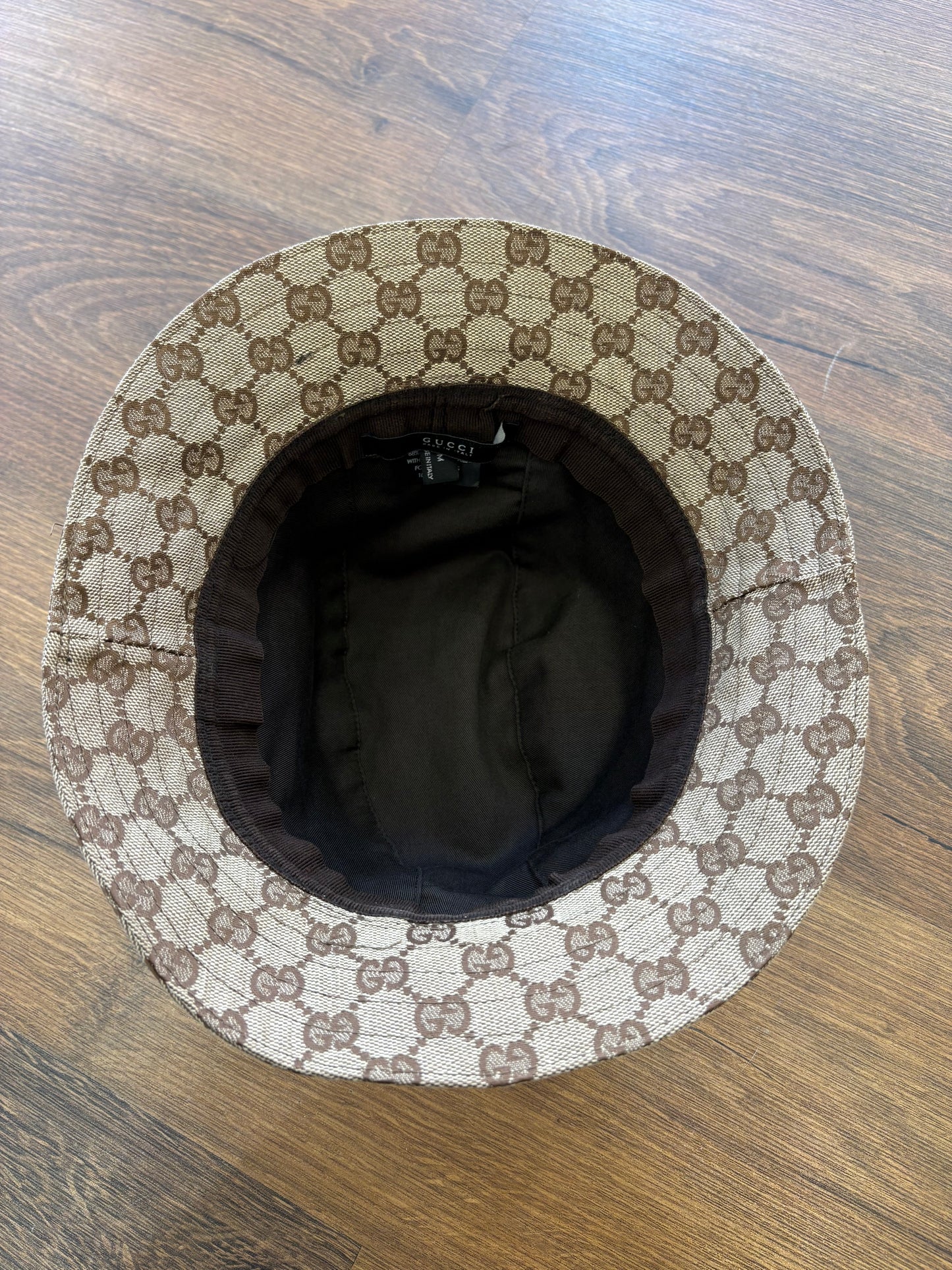 Gucci cappello in tela GG con fascia web