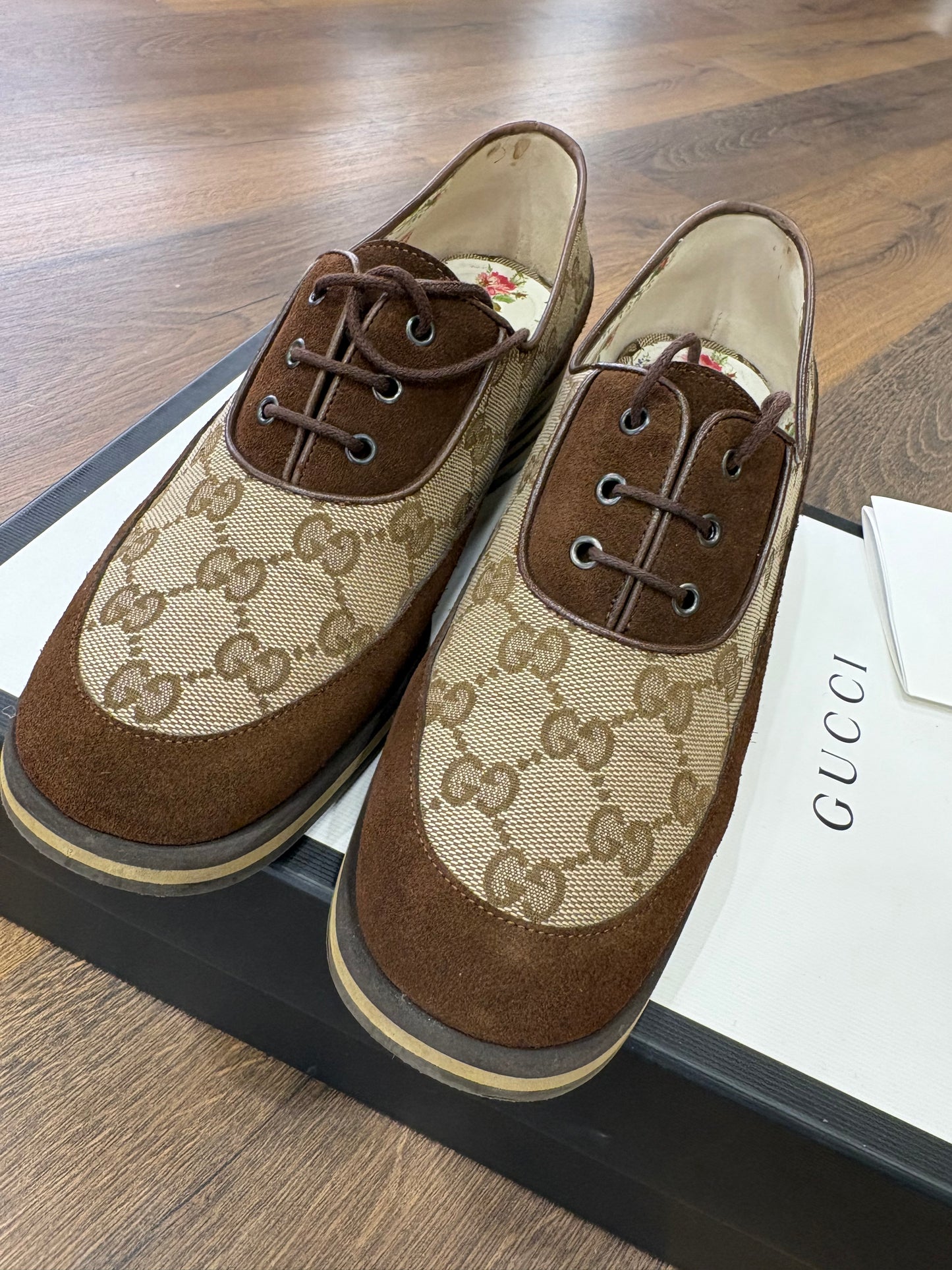 Gucci Thompson Derby GG canvas 36,5