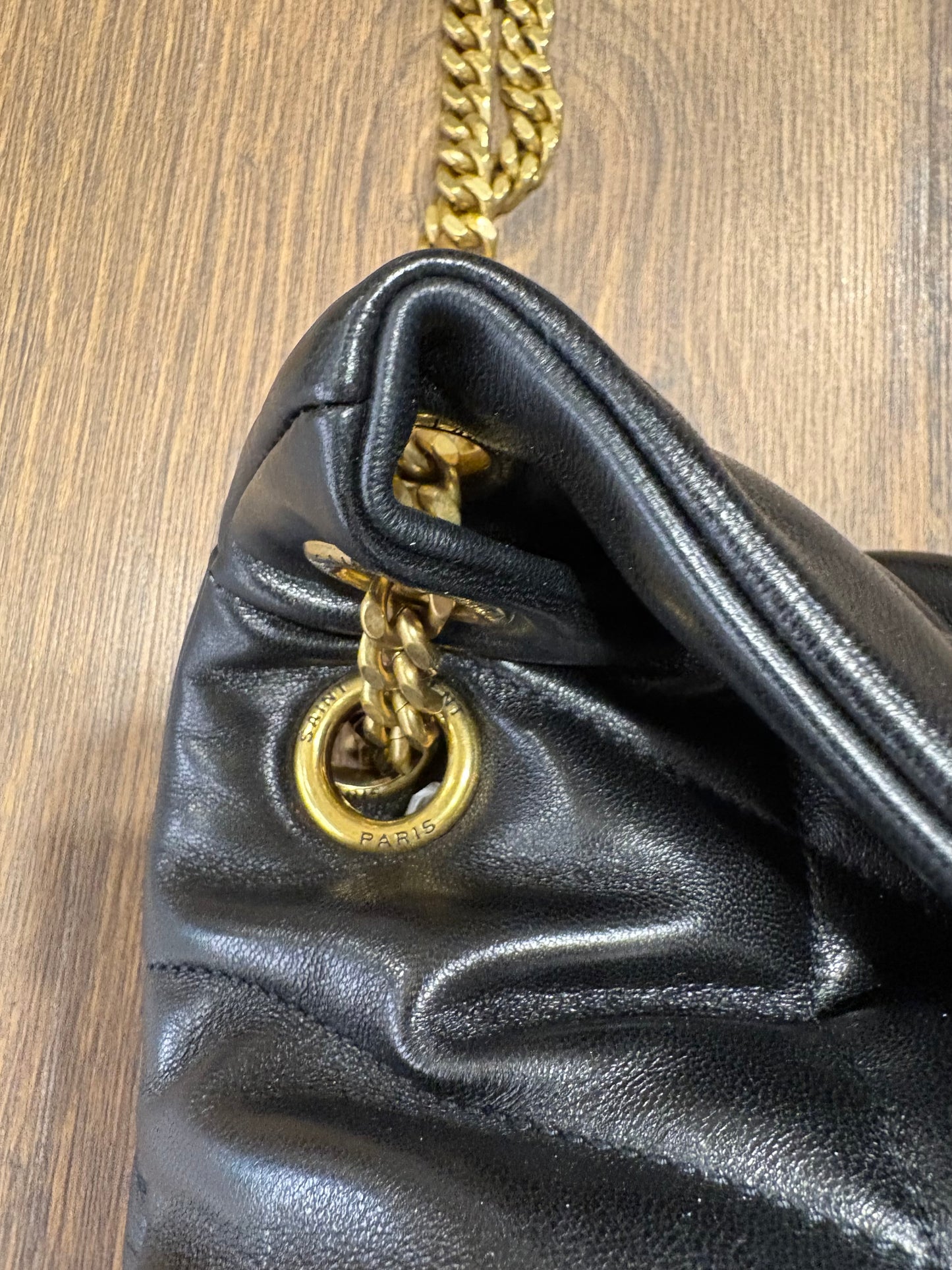 YSL PUFFER SMALL IN PELLE DI AGNELLO
NERO. NUOVA