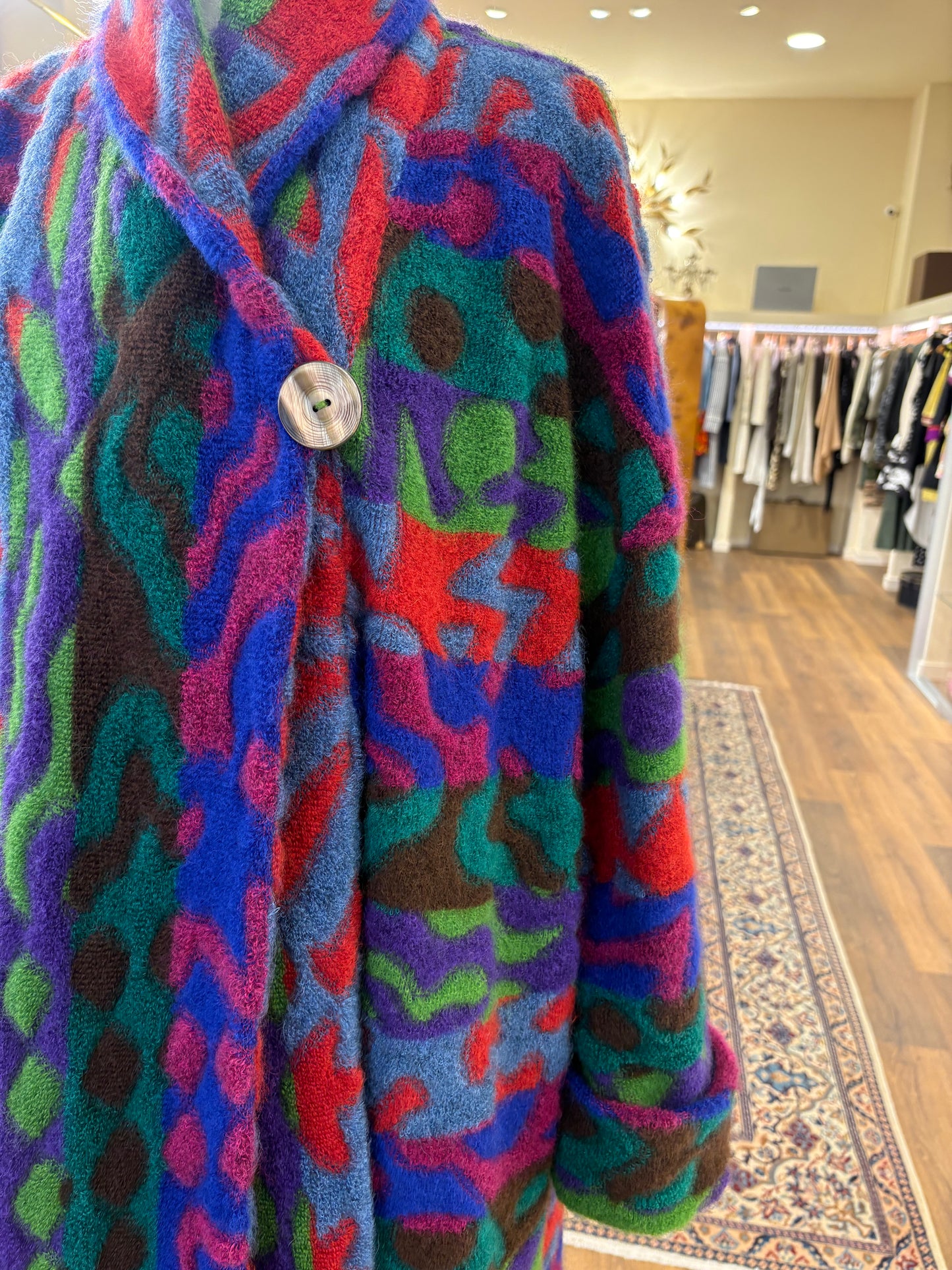 Missoni cappotto oversize  multicolor  in maglia mohair