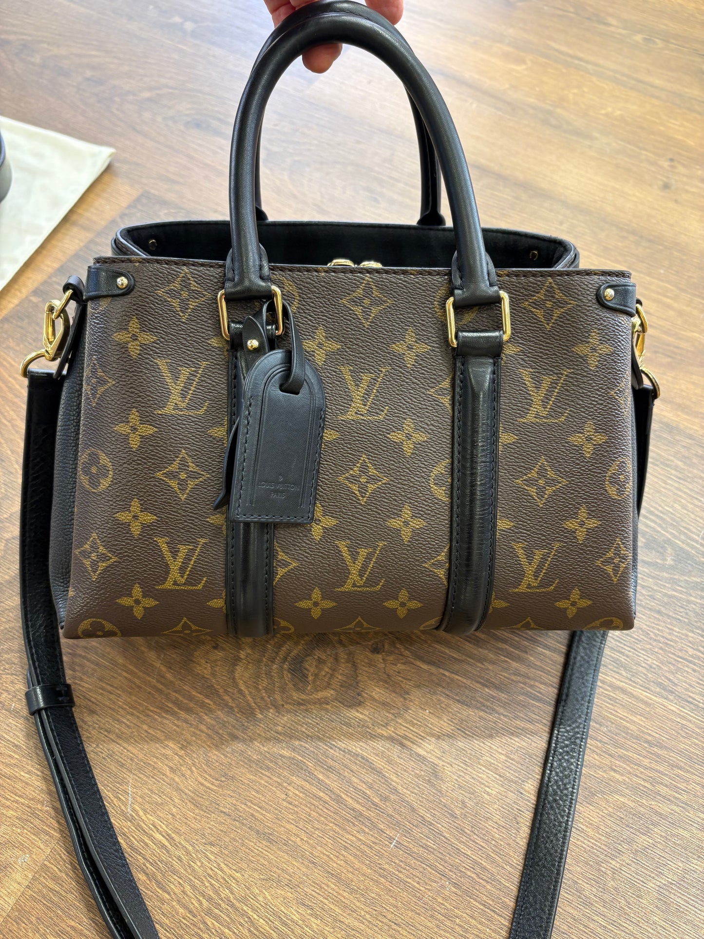 Borsa a Mano Louis Vuitton Soufflot BB Monogram Noir