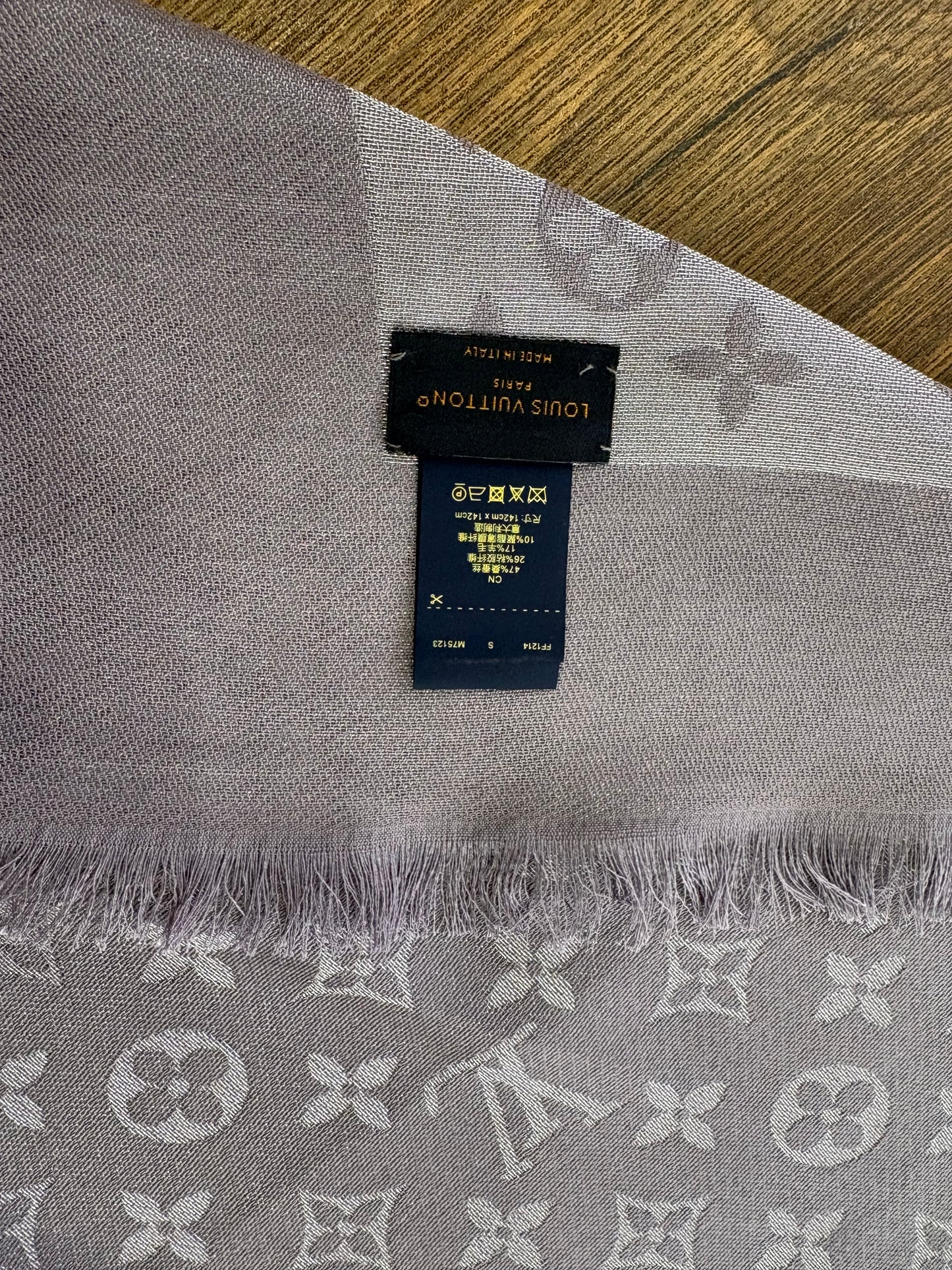 Louis Vuitton scialle monogram shine