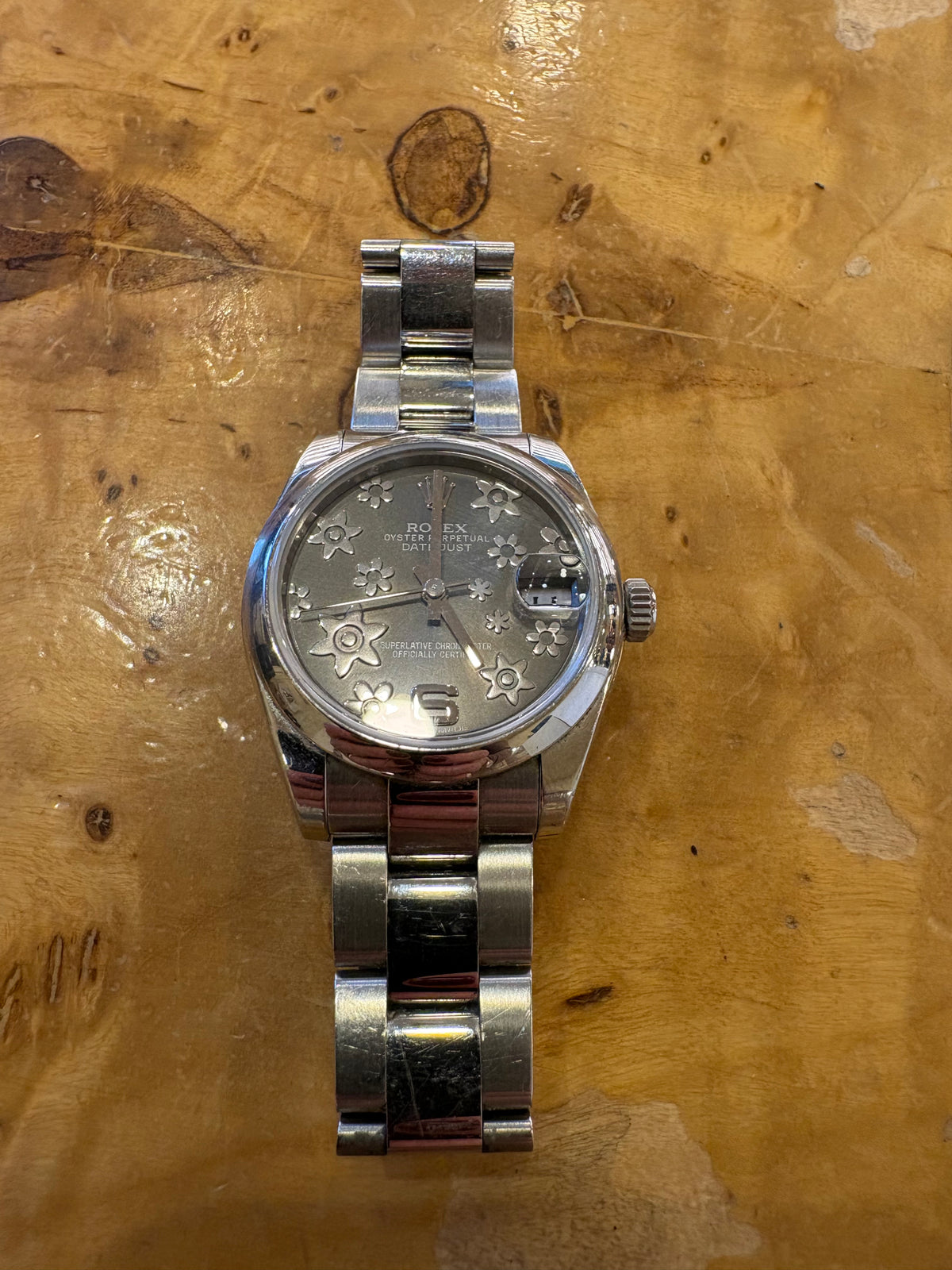 Rolex Datejust 31 con quadrante Floral Dark Rhodium