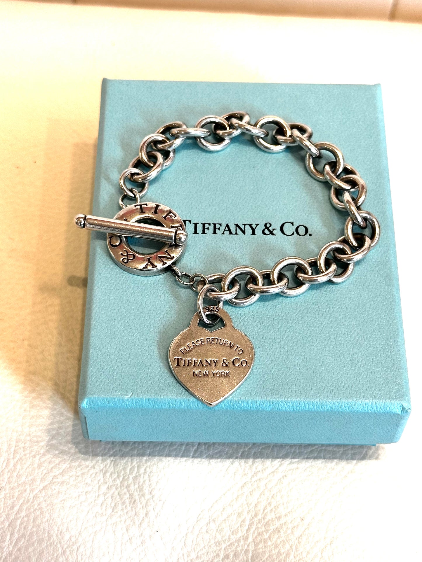 Tiffany Bracciale Heart Tag chiusura toggle in argento