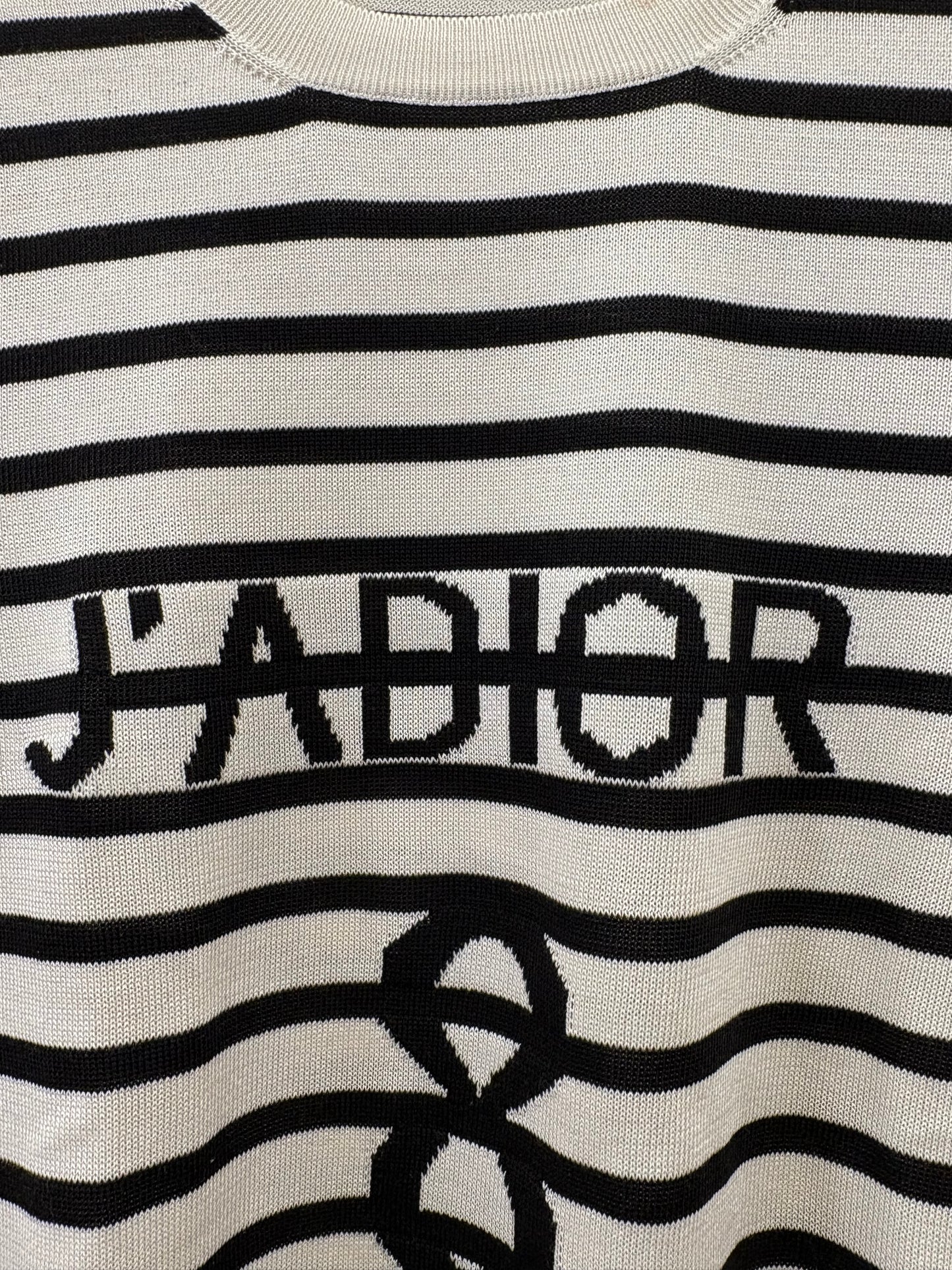 Dior maglia J’Adior 8 righe bianche e nere