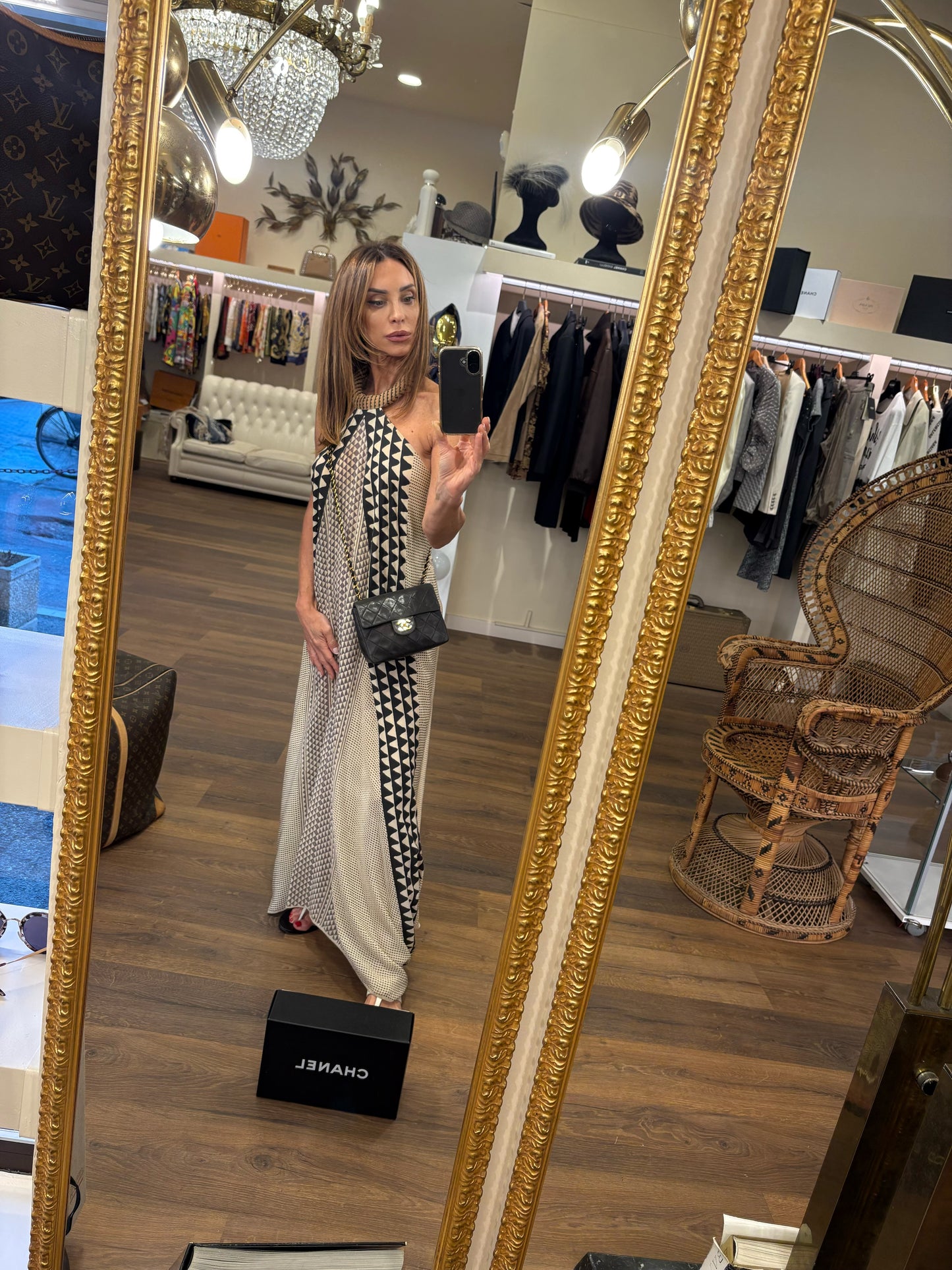 Chanel mini bag in pelle matelasse ‘ nero