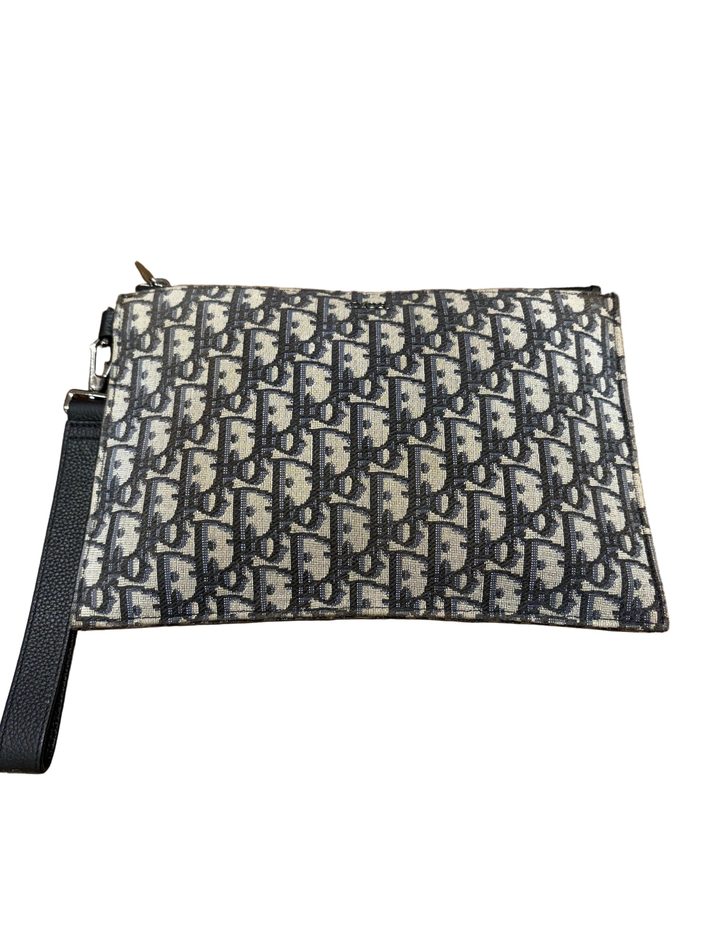 Pochette A5 Dior in Jacquard Dior Oblique Blu e Beige