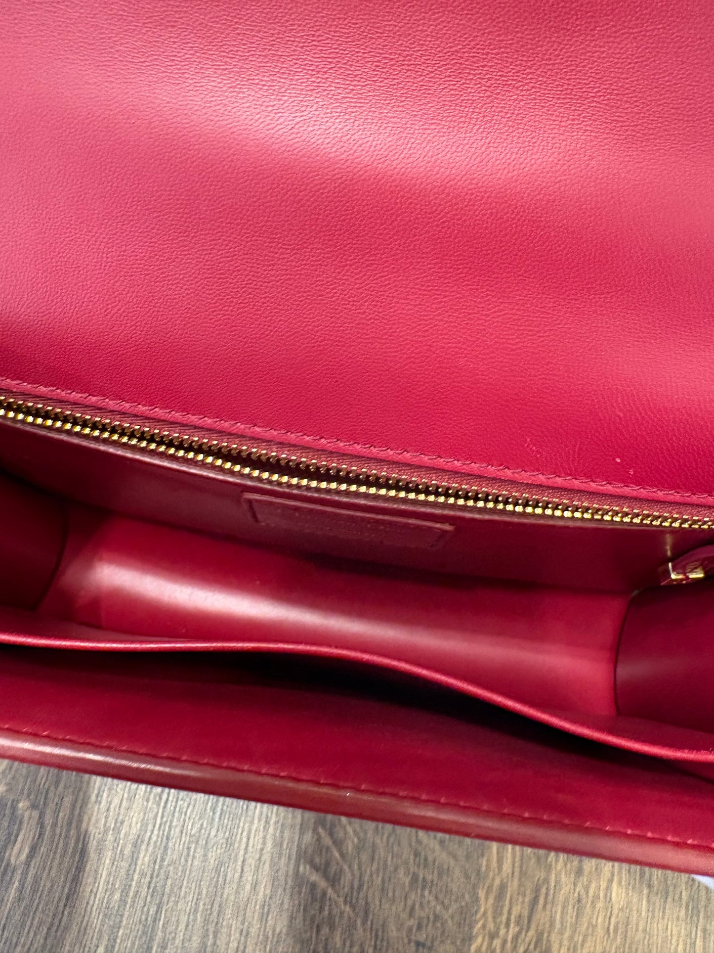 Dior borsa Montaigne30 in vitello rosso