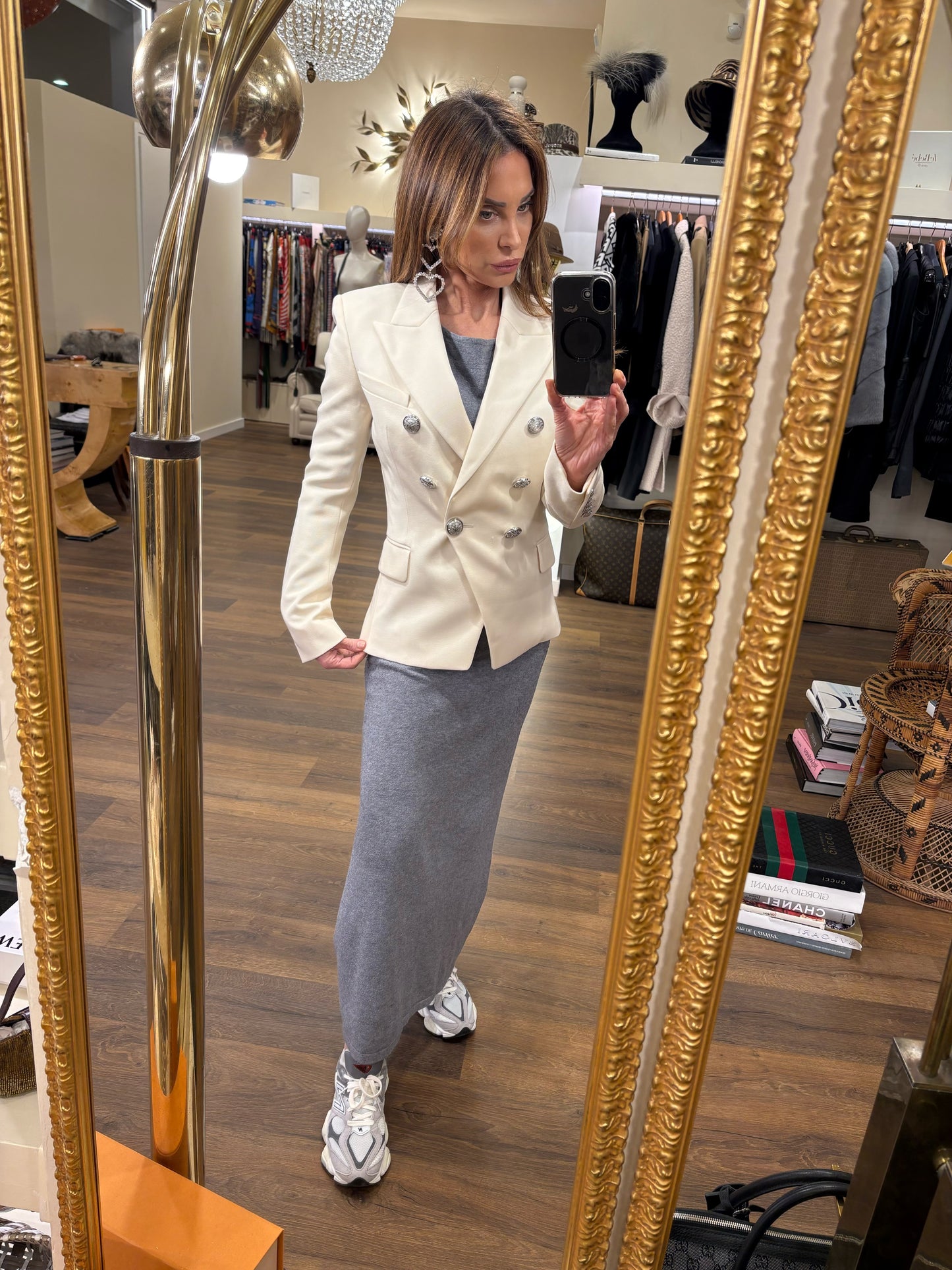 Balmain blazer doppio petto lana