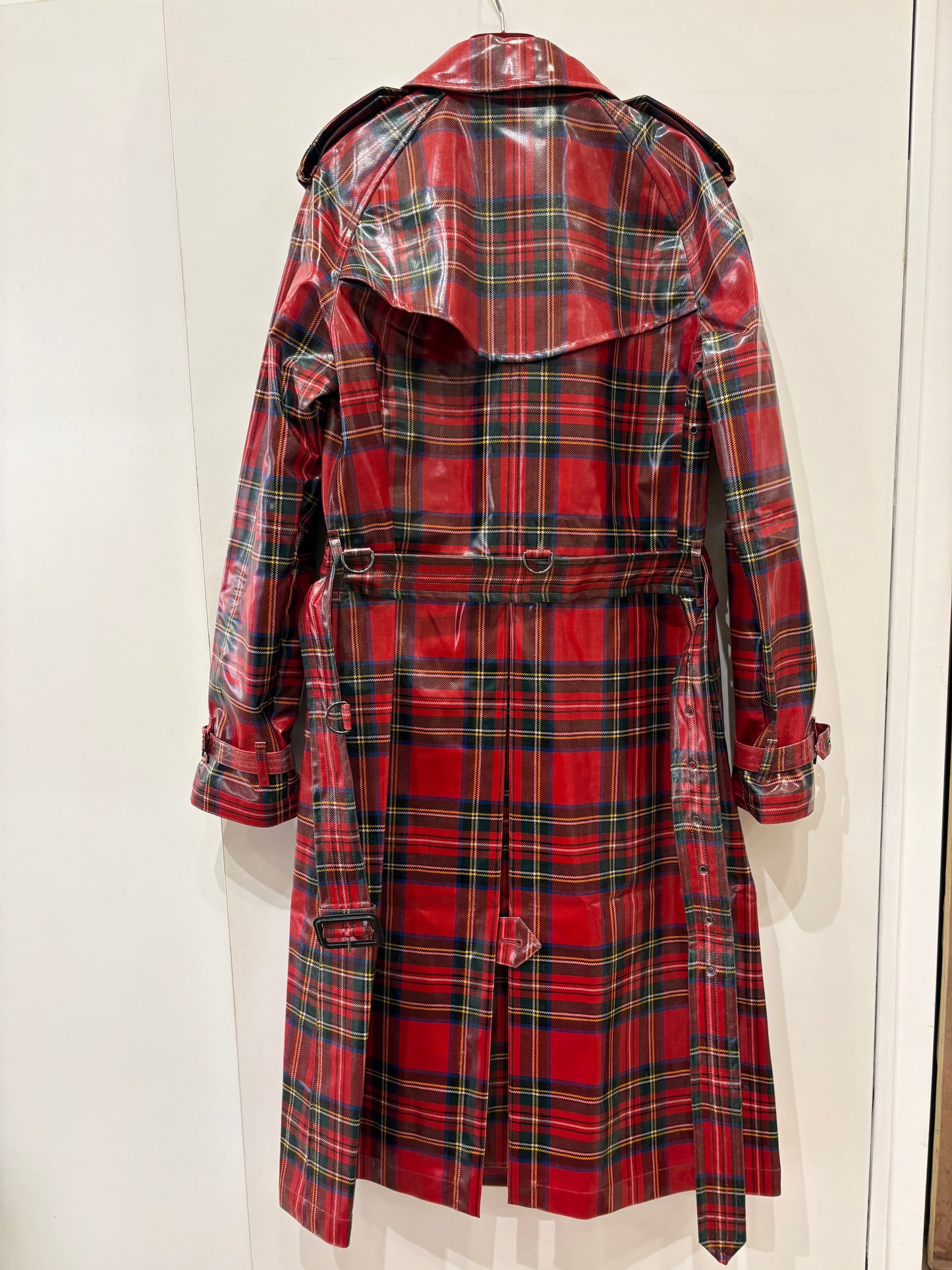 Burberry trench coat  lungo in vinile e lana vergine