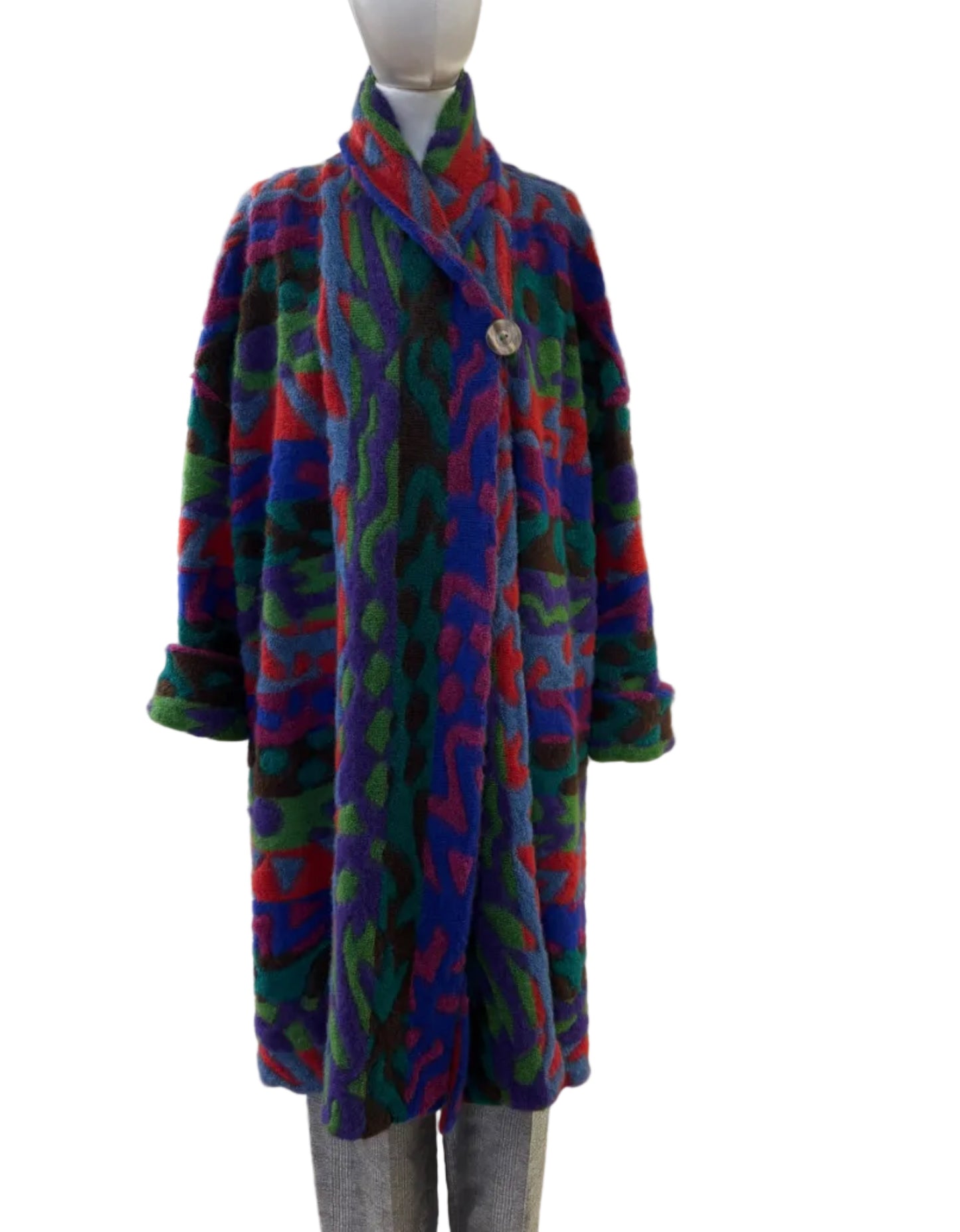Missoni cappotto oversize  multicolor  in maglia mohair