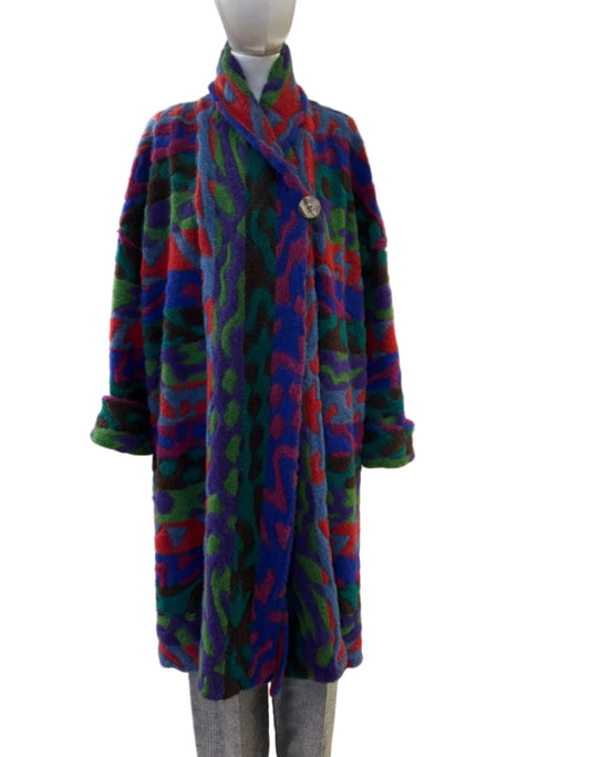 Missoni cappotto oversize  multicolor  in maglia mohair