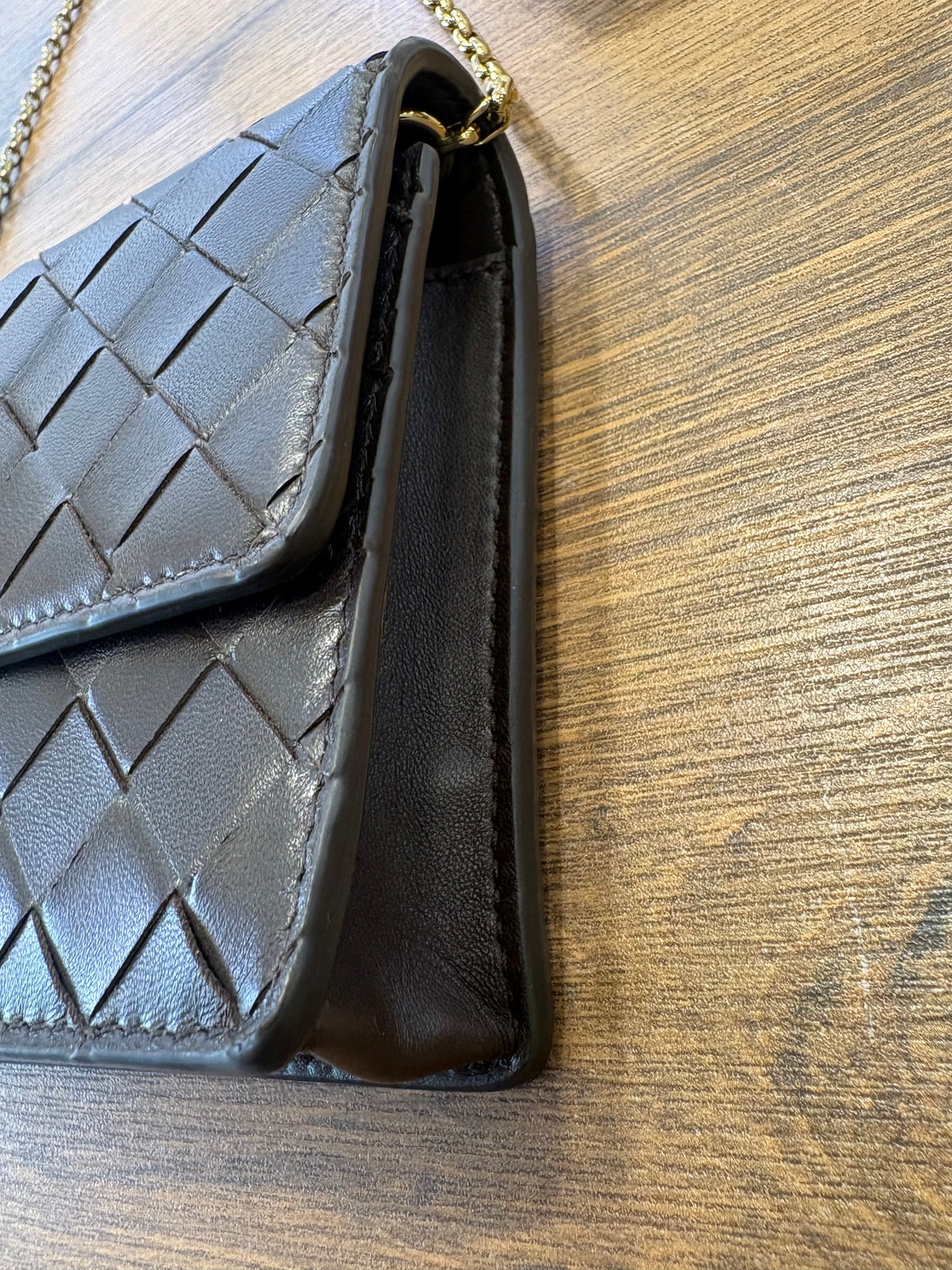 Bottega Veneta pochette Andiamo con catena. Nuovo