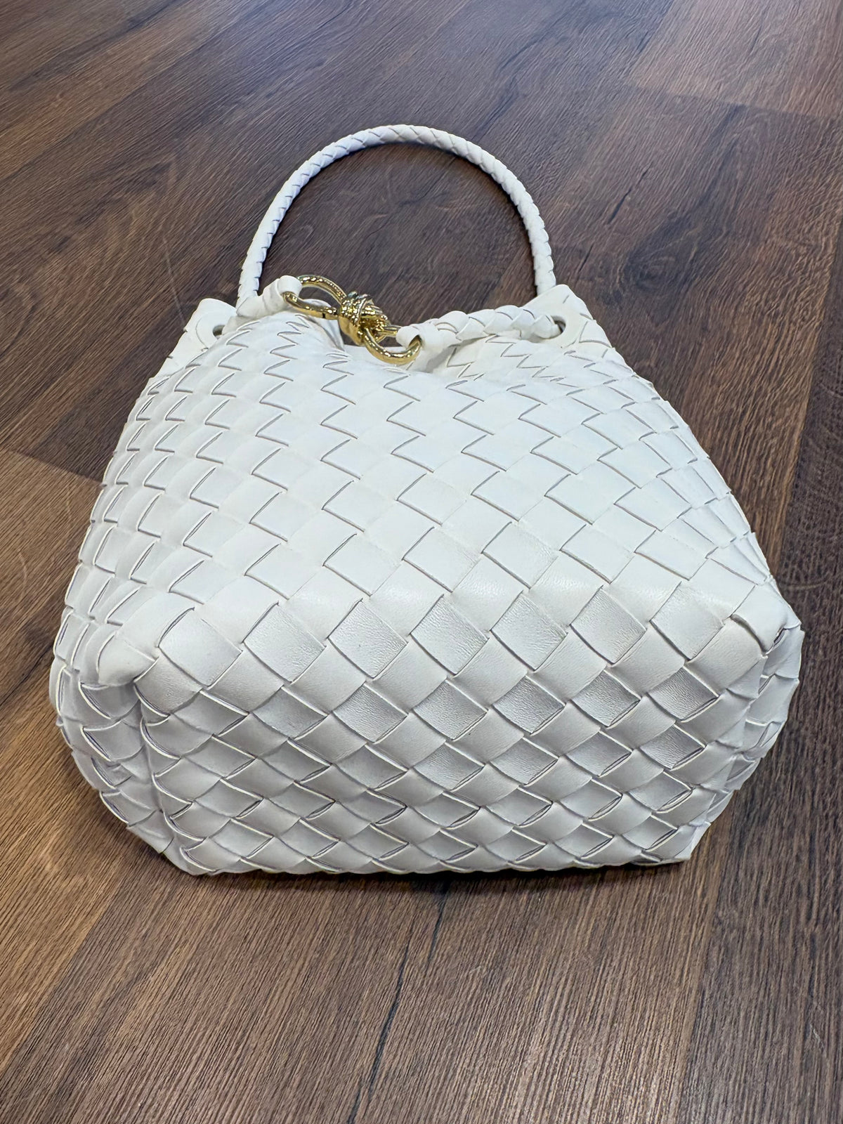 Bottega Veneta Andiamo Bucket piccola avorio . Nuovo