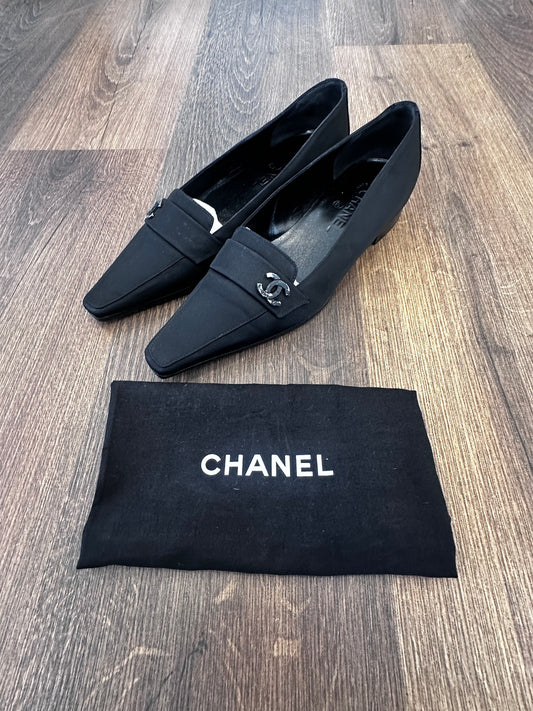 Chanel ballerine nylon con logo 38,5