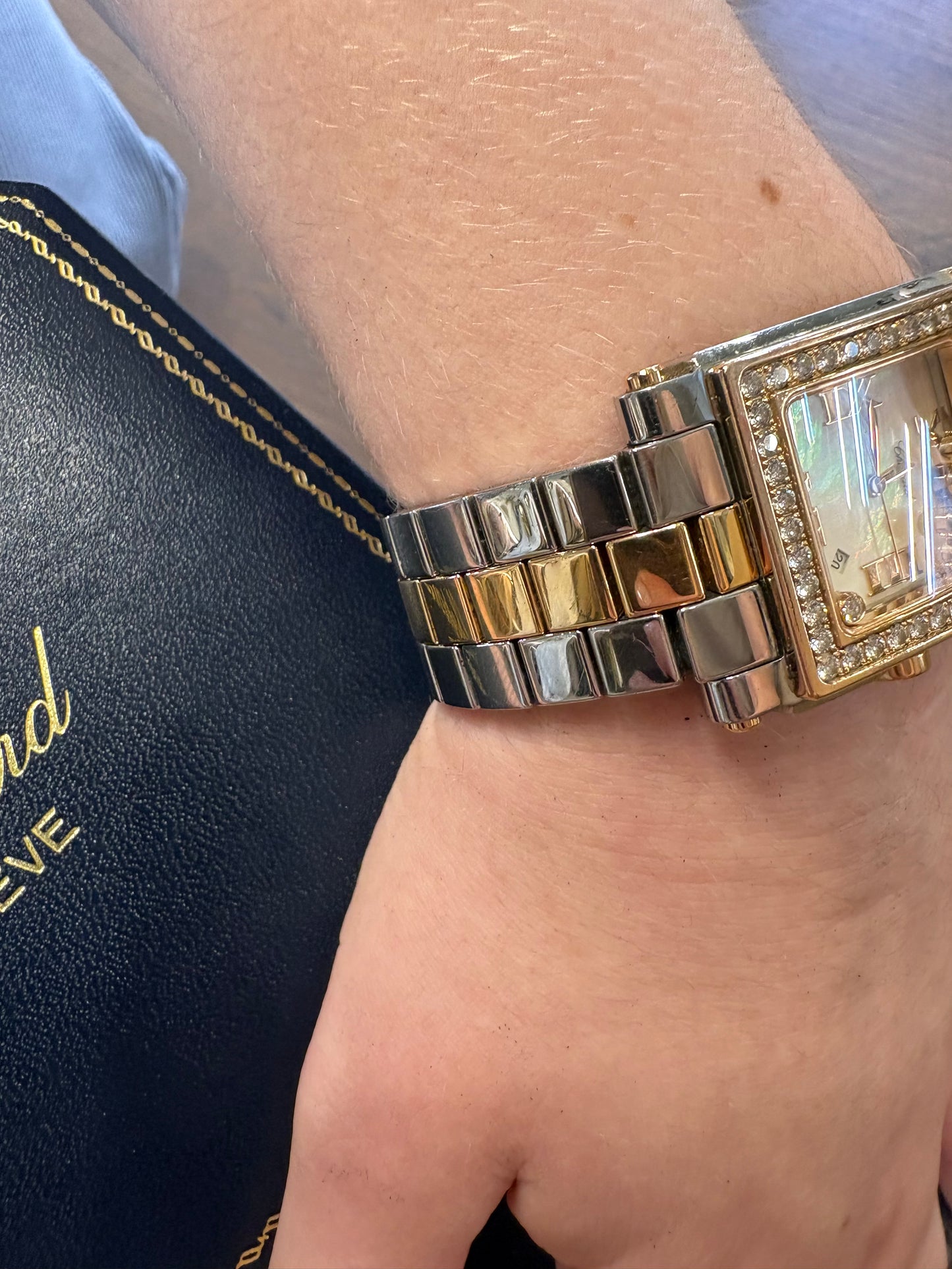 Orologio Chopard Happy Sport Con Diamanti, Acciaio E Oro Rosa 18k