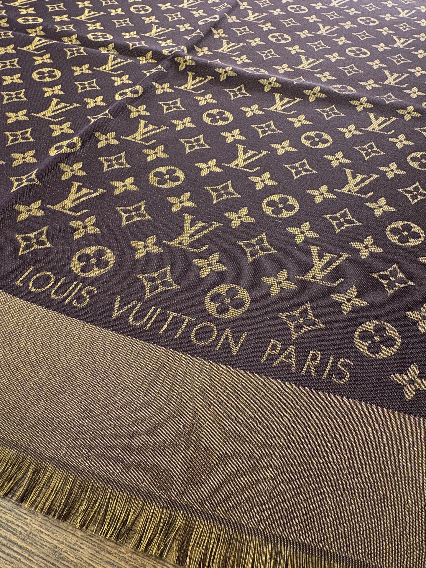 Louis Vuitton scialle Shine moro/bronzo . Nuovo