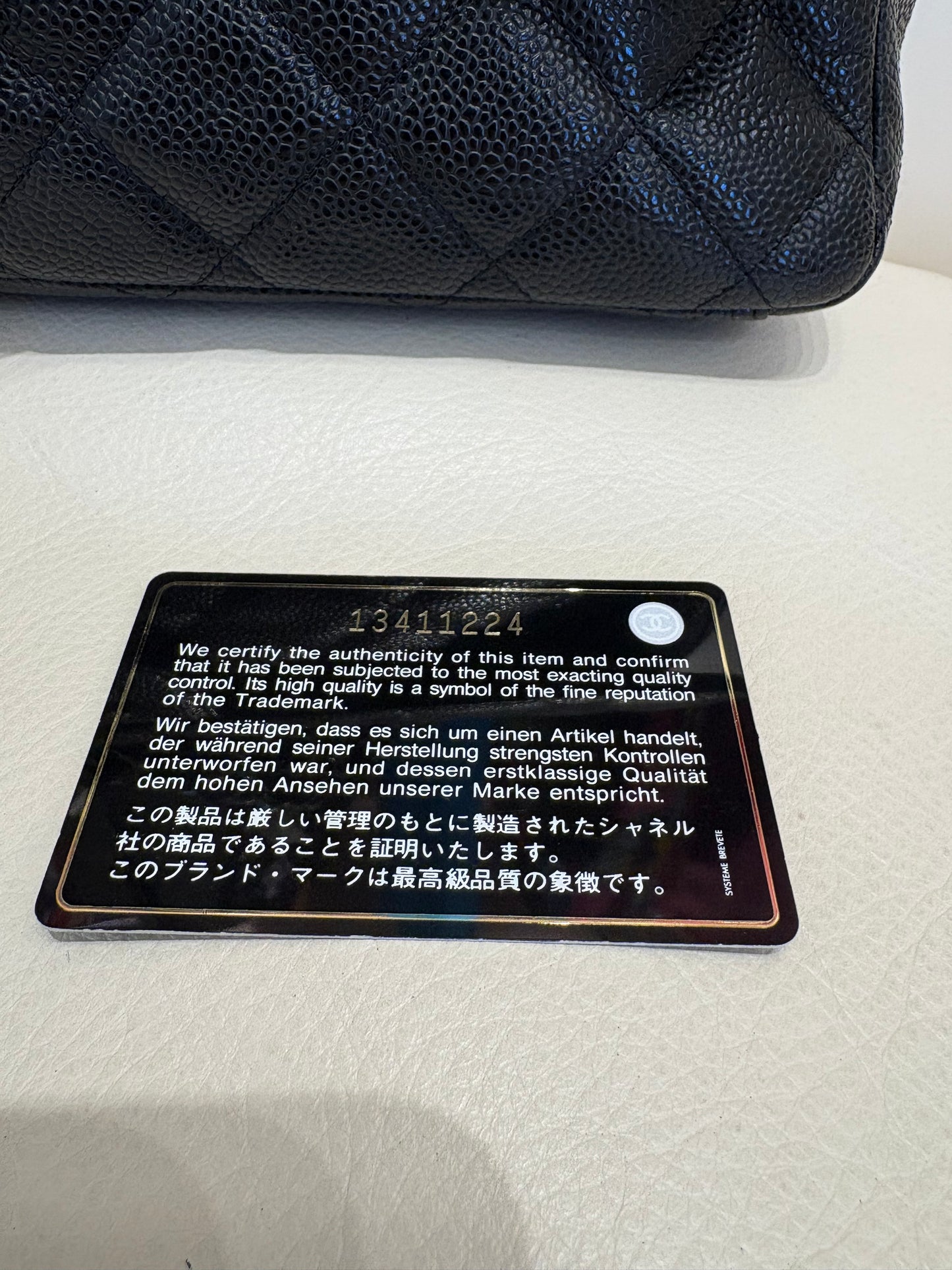 Chanel borsa maxi Jumbo cavier nero metallo silver