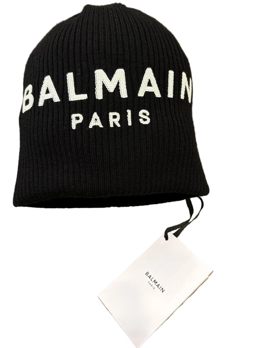 Balmain cuffia in lama logo paillettes nuovo