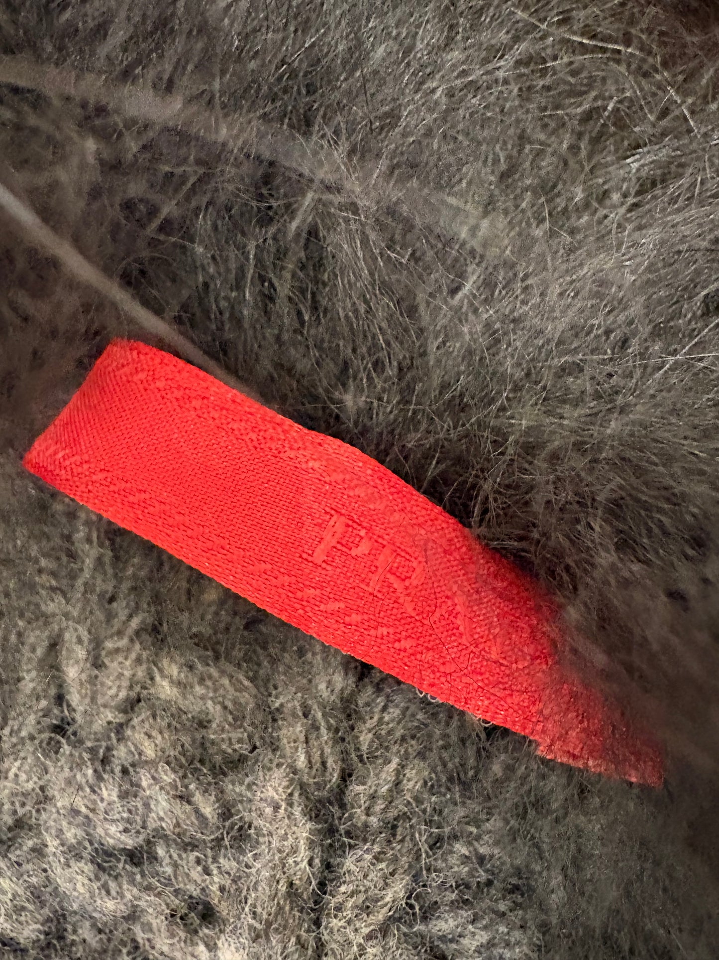 Prada cappottino trecce in lana e collo volpe nero